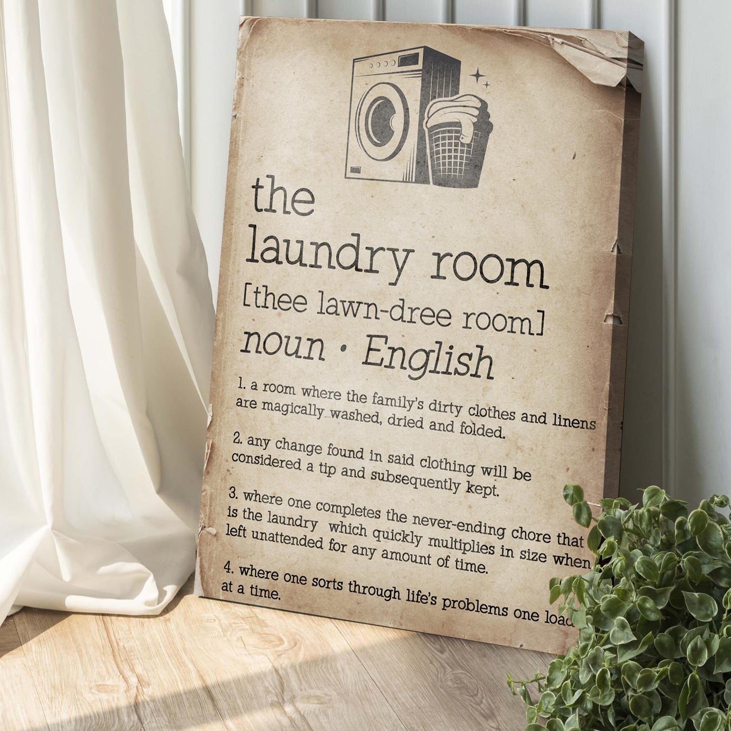 Laundry Room Dictionary Sign Style 2 - Image by Tailored Canvases