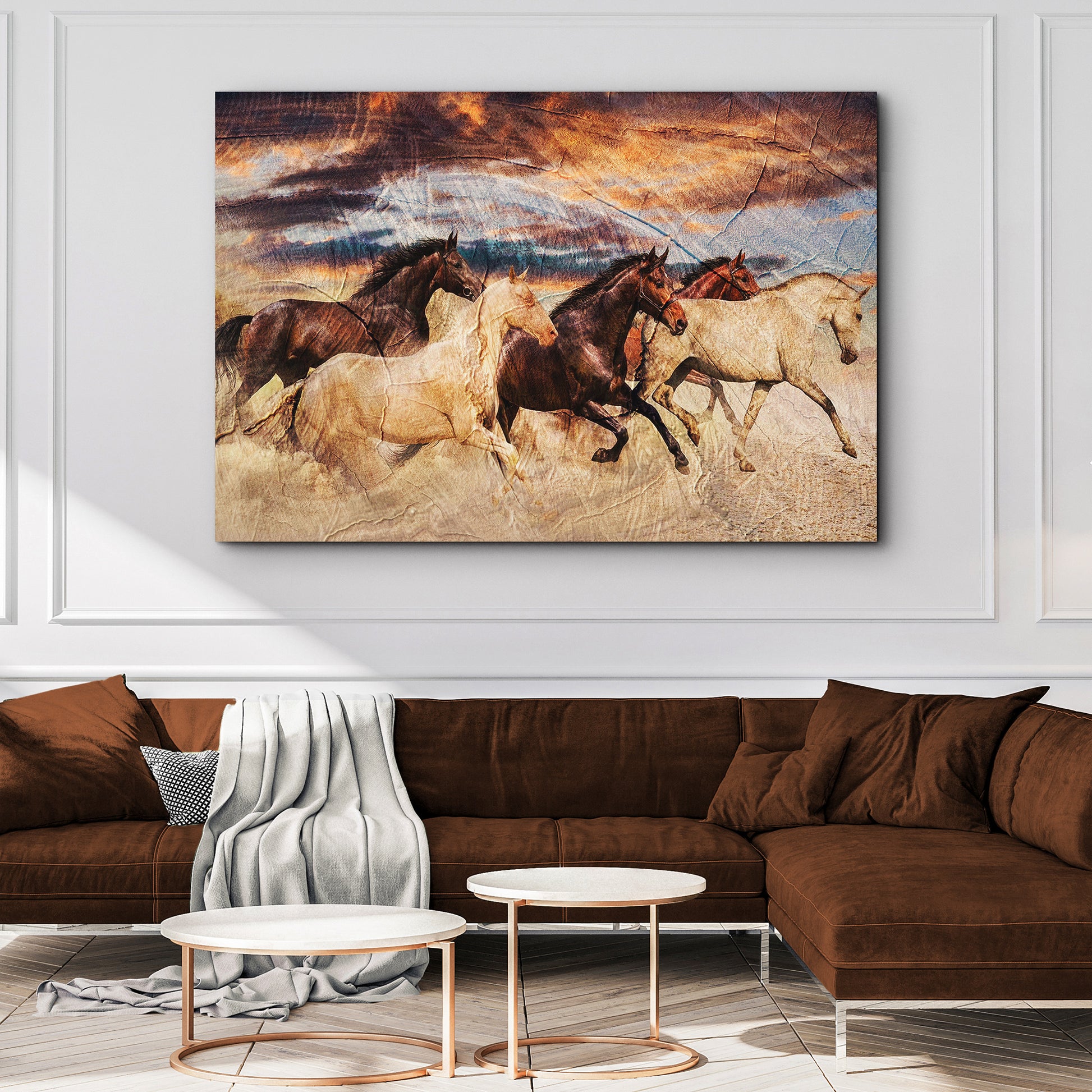 Galloping Horses Canvas Wall Art Style 2 - Image by Tailored Canvases