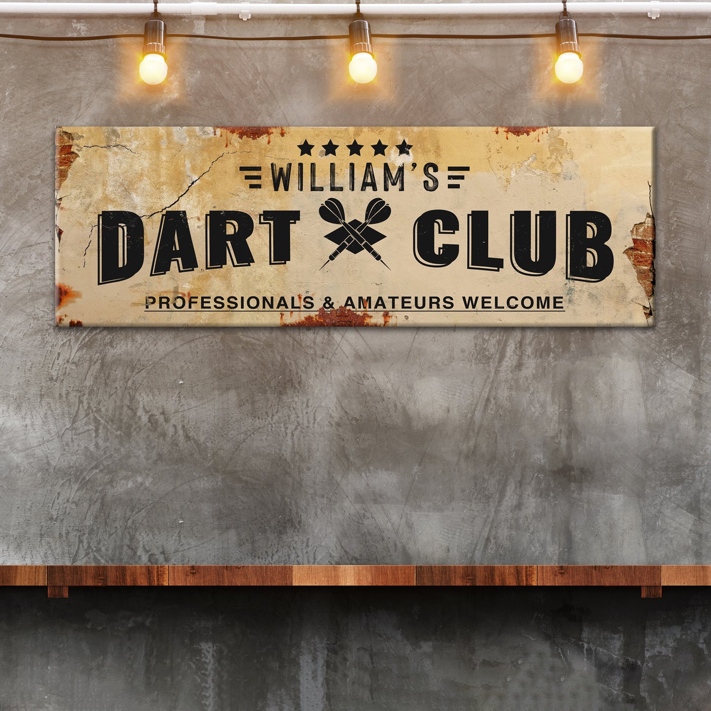Dart Club Sign Style 2 - Image by Tailored Canvases