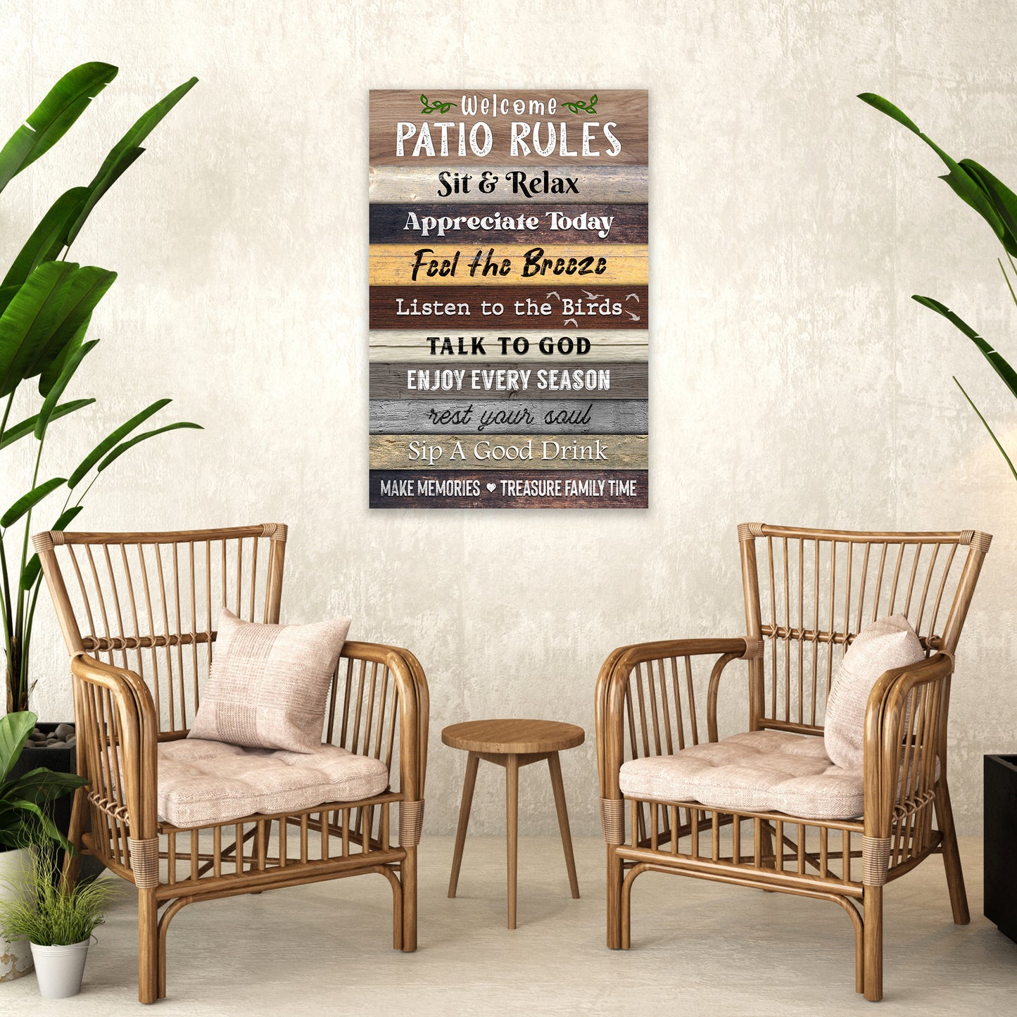 Patio Rules Sign III Style 2 - Image by Tailored Canvases