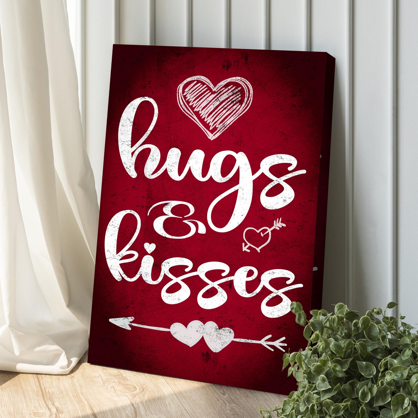 Hugs and Kisses Sign Style 2 - Image by Tailored Canvases