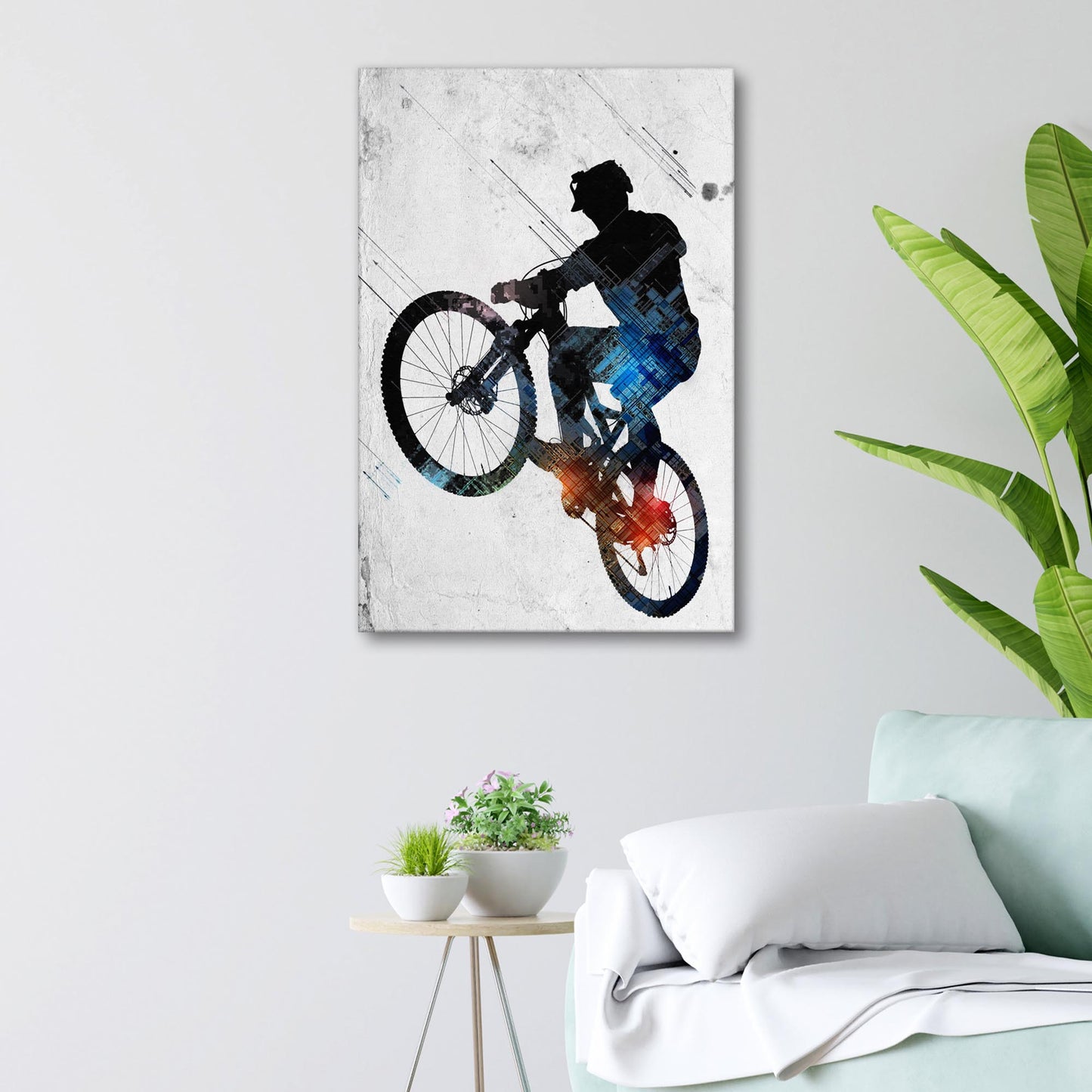 Road Bike Abstract Canvas Wall Art - Image by Tailored Canvases