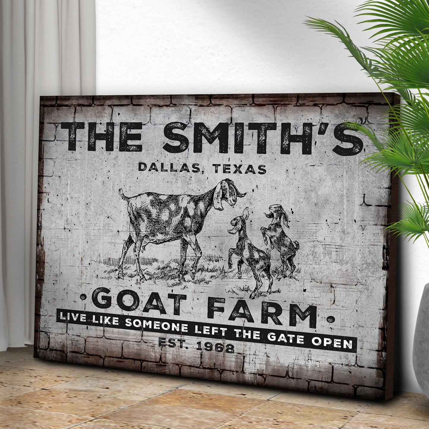 Goat Farm Sign II Style 2 - Image by Tailored Canvases