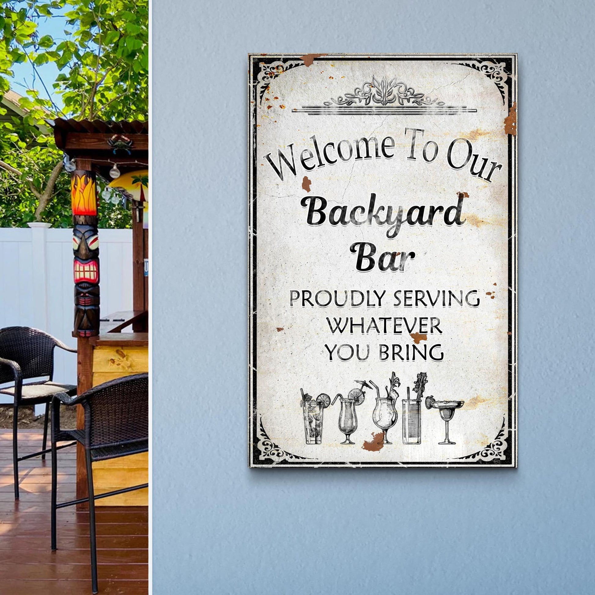 Backyard Bar Sign - Image by Tailored Canvases