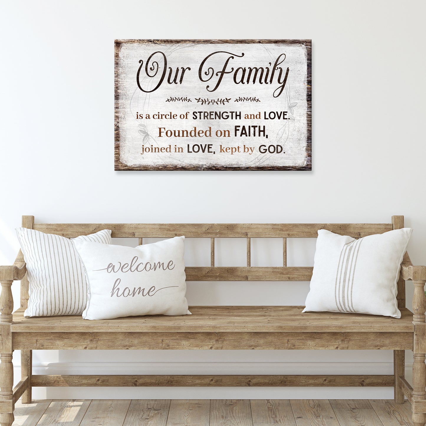 Family Is A Circle Of Strength And Love Sign II Style 1 - Image by Tailored Canvases