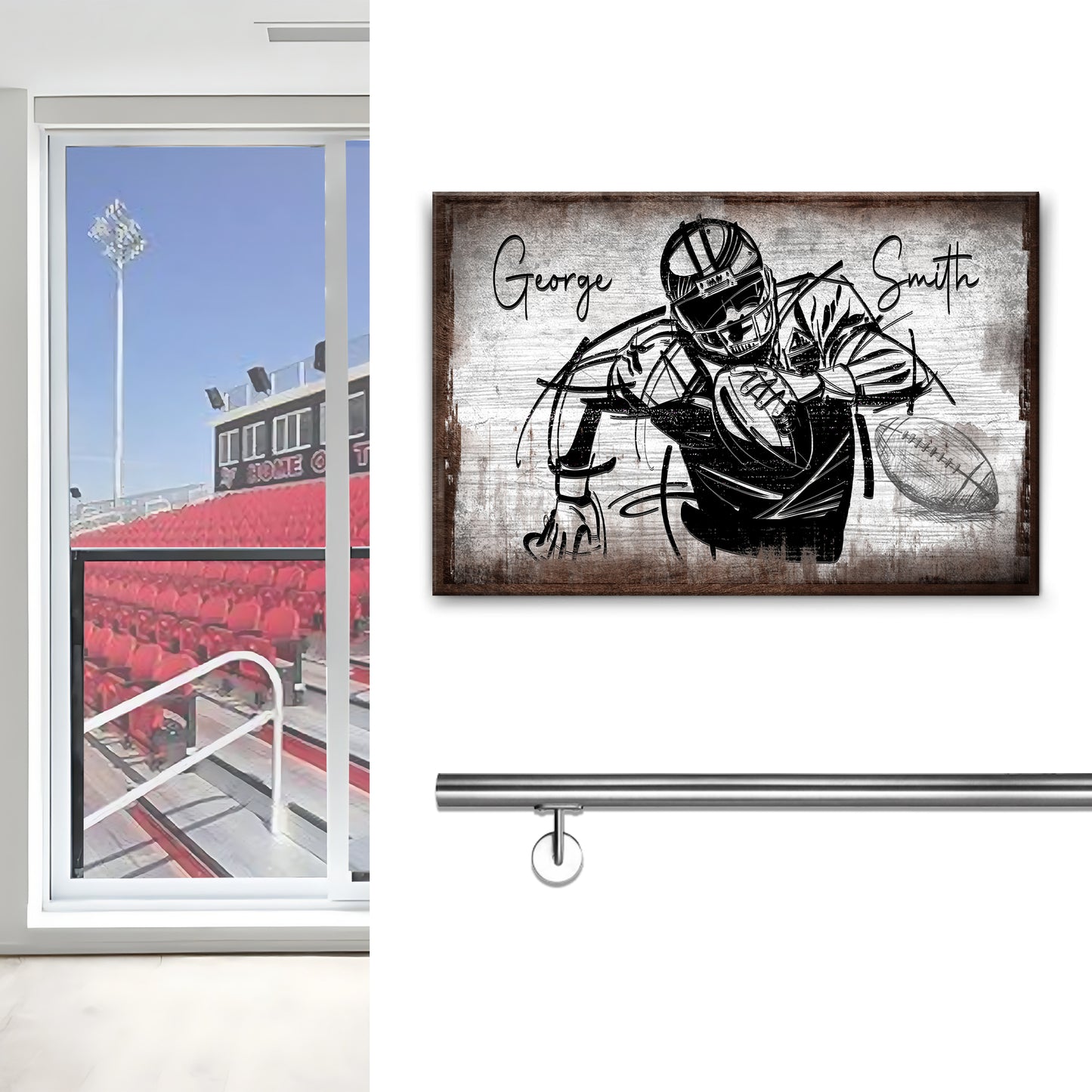 Football Sign | Customizable Canvas  - Image by Tailored Canvases