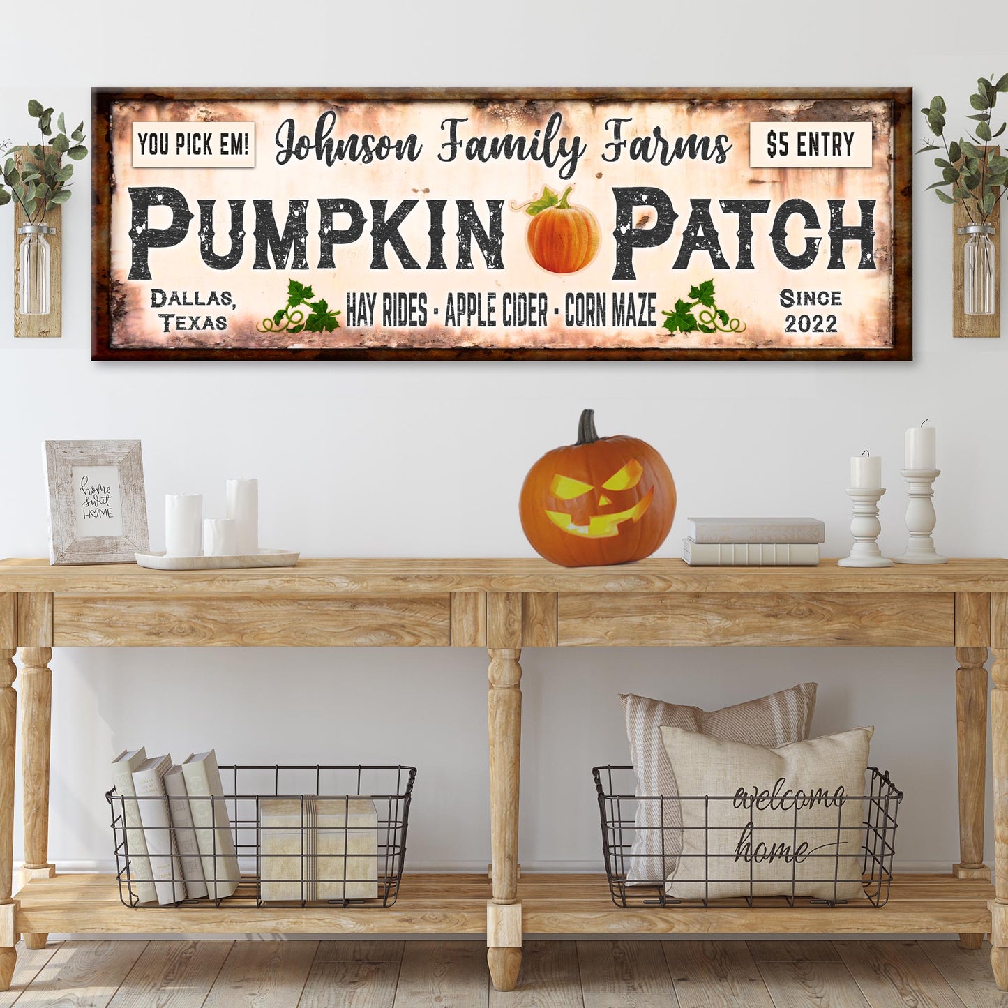 Family Farms Pumpkin Patch Sign - Image by Tailored Canvases