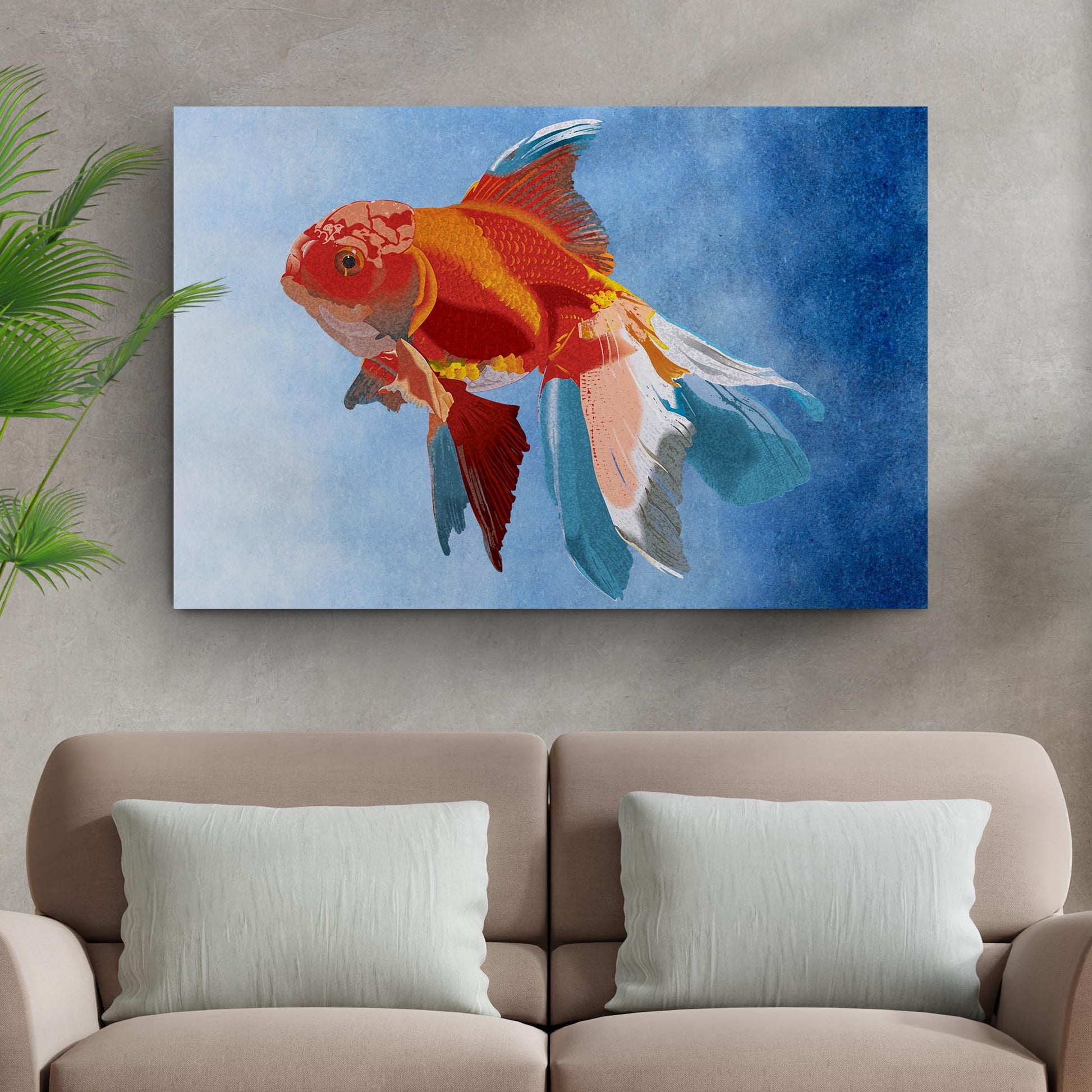Watercolor Goldfish Canvas Wall Art - Image by Tailored Canvases
