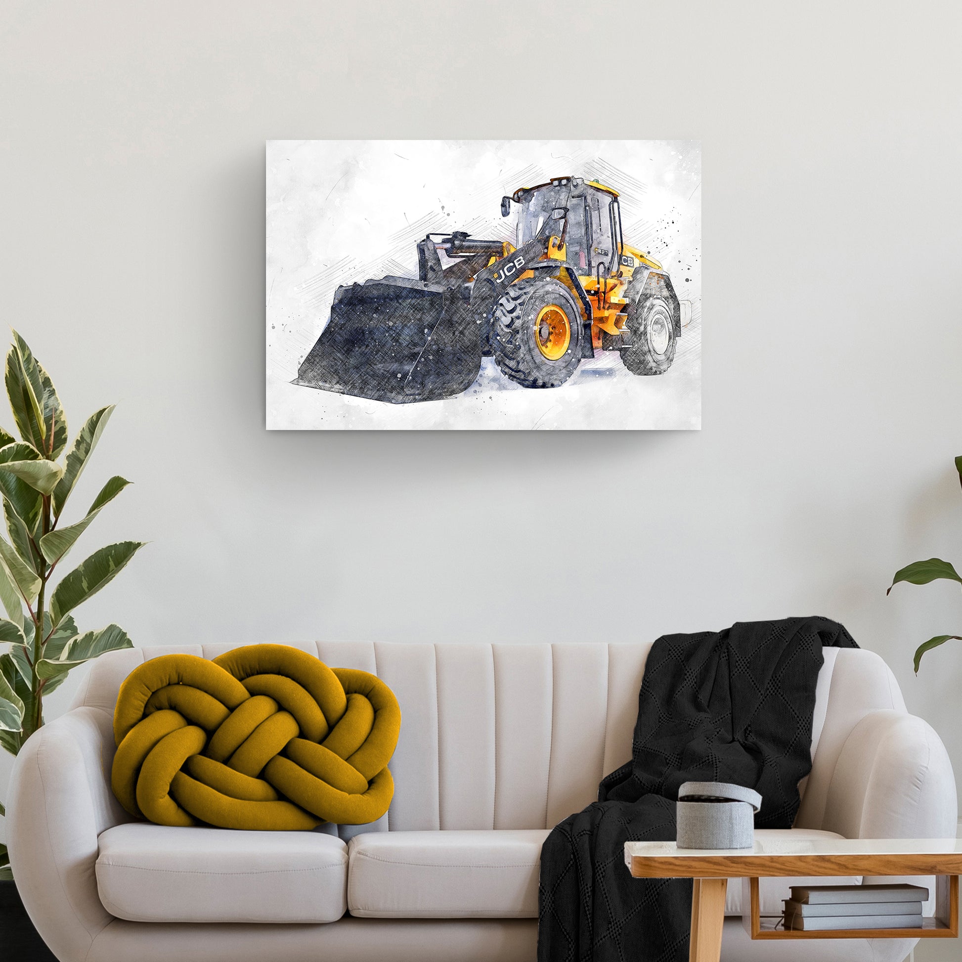 Construction Truck Wheel Loader Canvas Wall Art - Image by Tailored Canvases