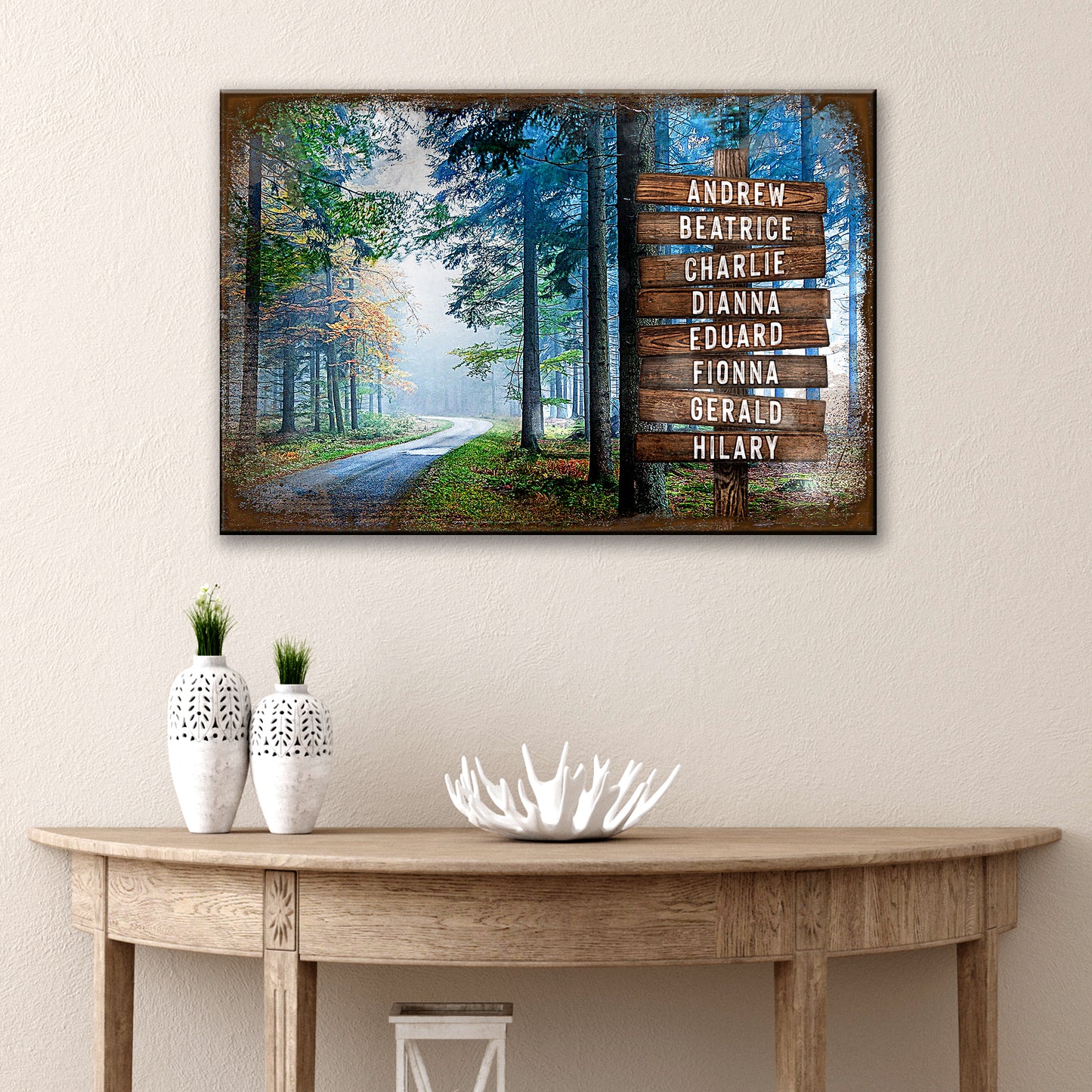 Forest Family Name Sign Style 2 - Image by Tailored Canvases