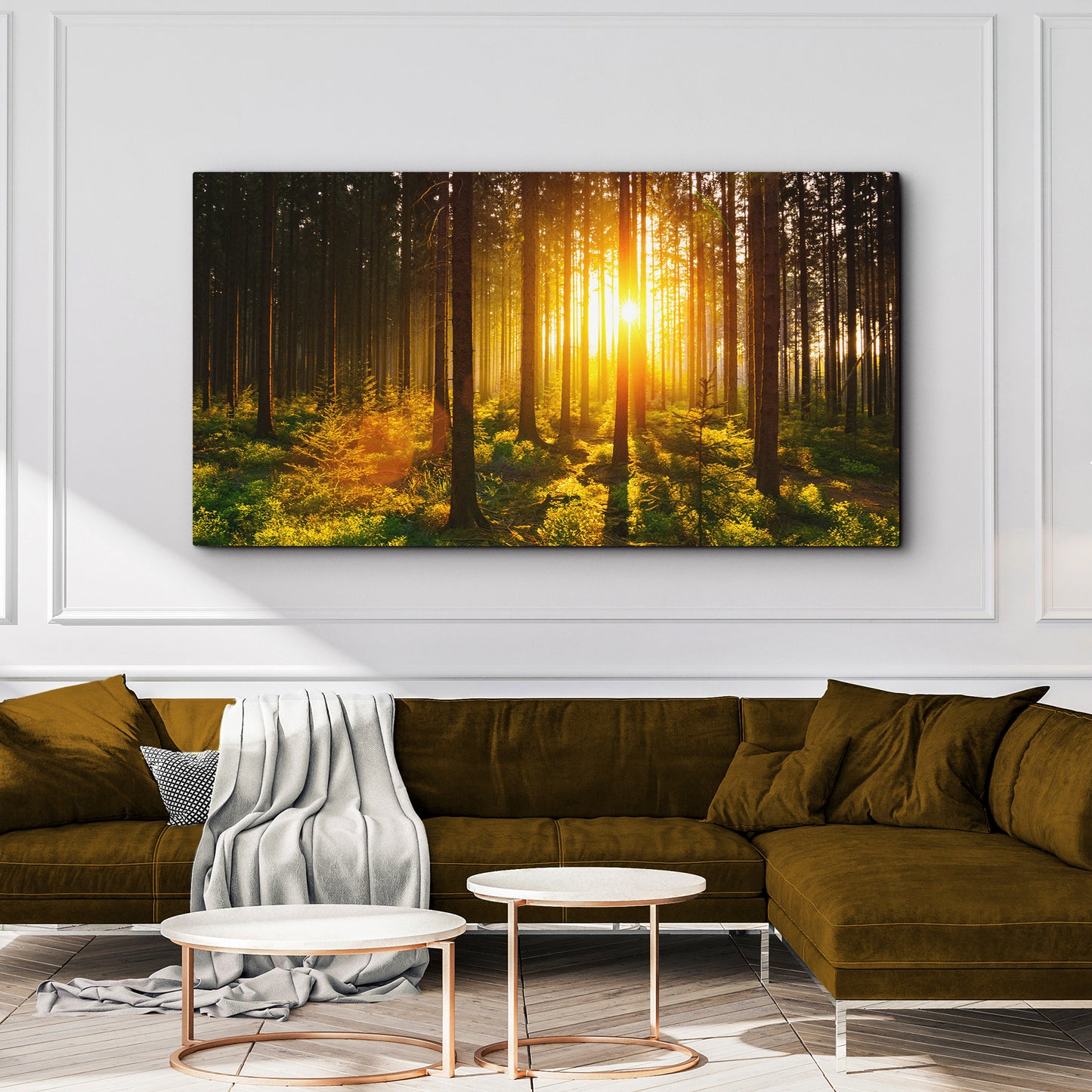 Silent Woods At Sunrise Canvas Wall Art Style 2 - Image by Tailored Canvases