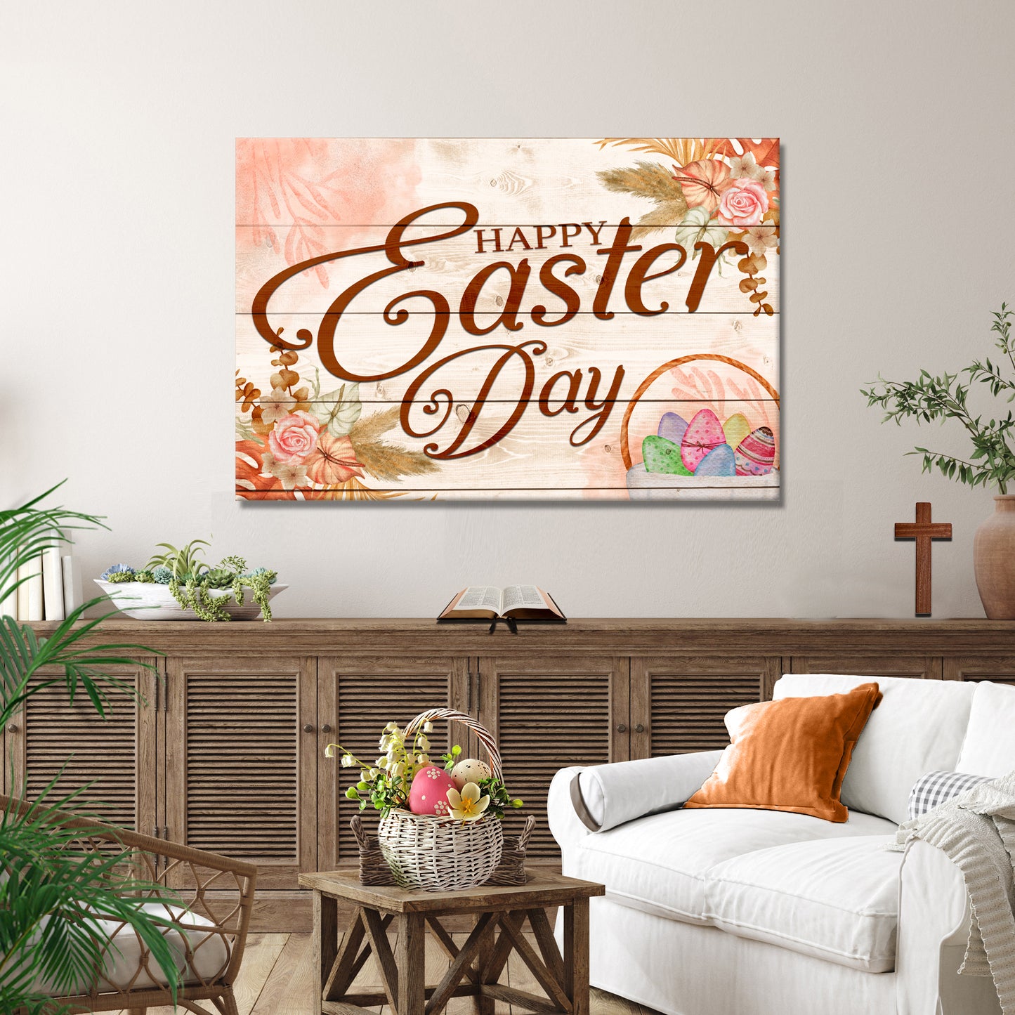 Happy Easter Greetings Sign - Image by Tailored Canvases