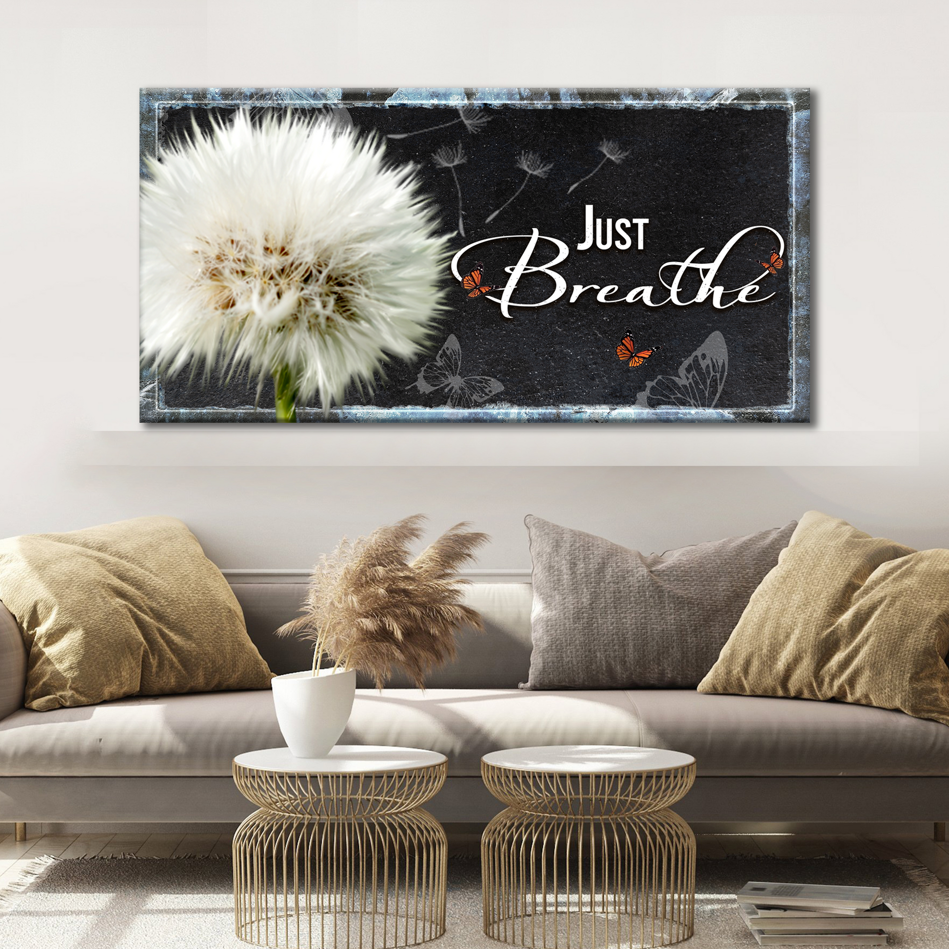 Just Breathe Sign Style 2 - Image by Tailored Canvases