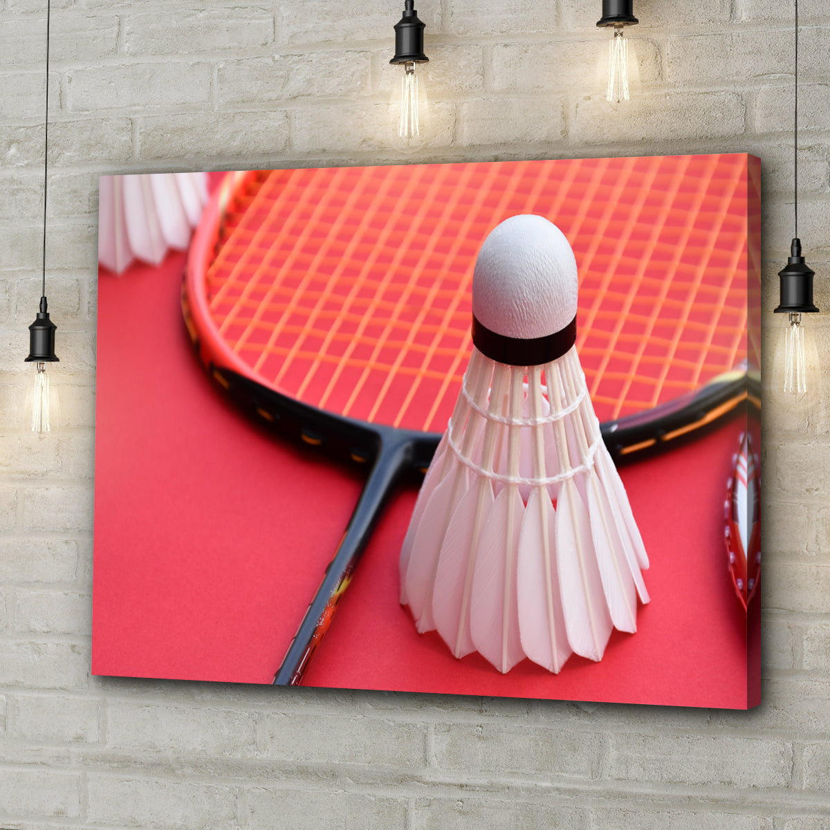 Badminton Shuttlecock Canvas Wall Art Style 2 - Image by Tailored Canvases
