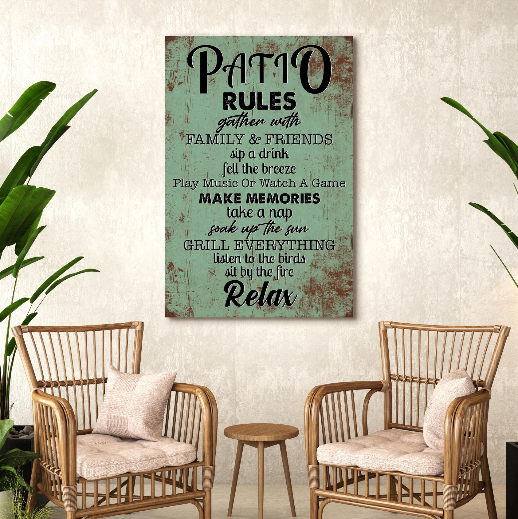 Patio Rules Sign V Style 2 - Image by Tailored Canvases