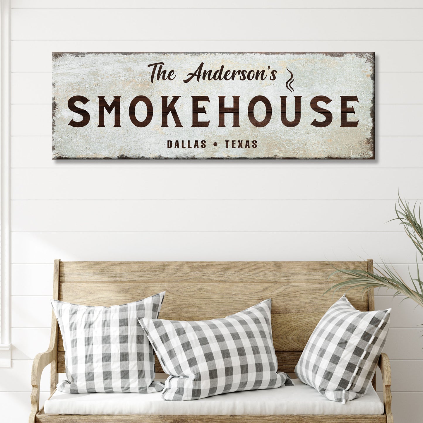 Family Smokehouse Sign Style 1 - Image by Tailored Canvases