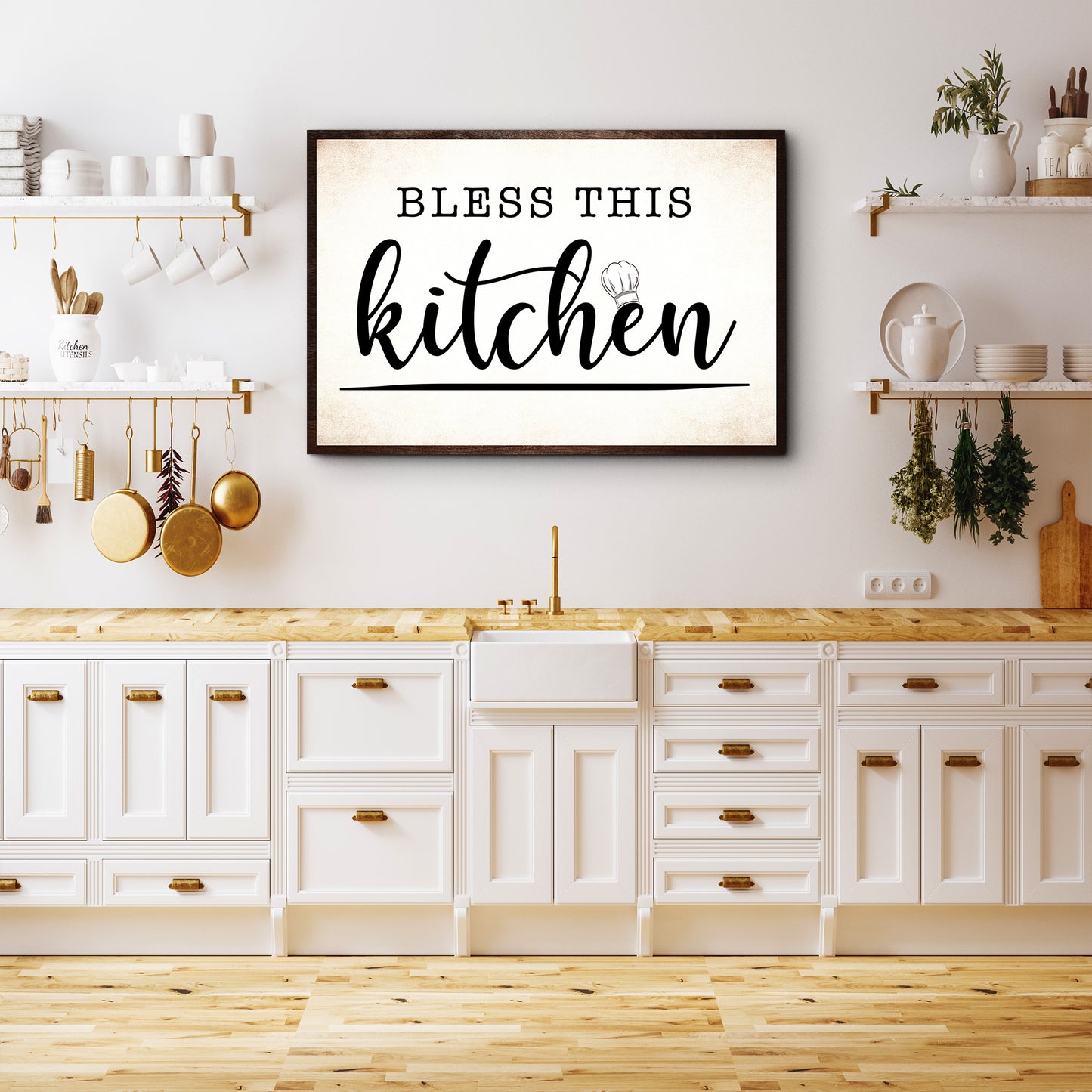 Bless This Kitchen And All Who Enter Sign II