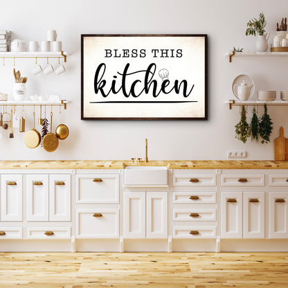 Bless This Kitchen And All Who Enter Sign II