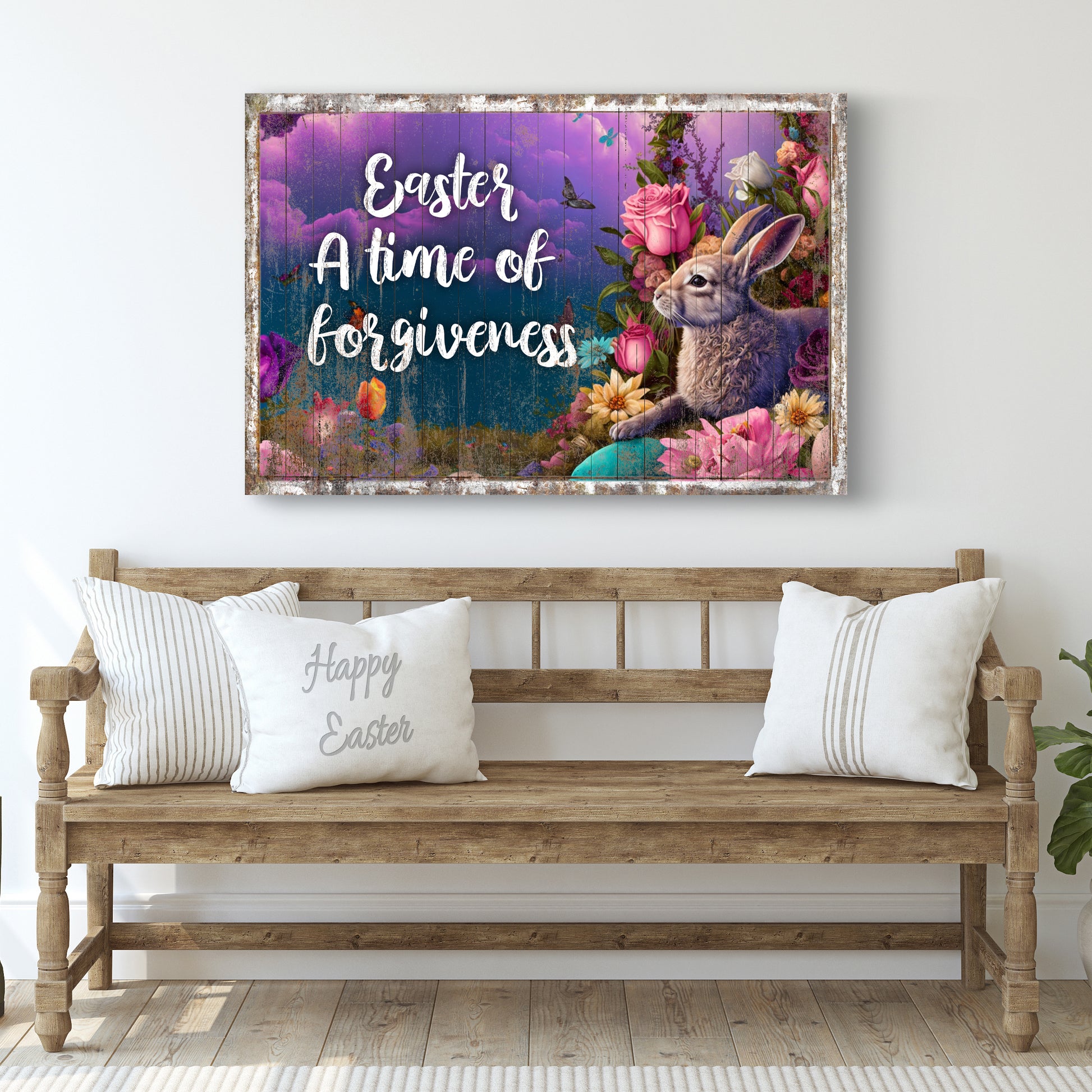 Easter A Time Of Forgiveness Sign - Image by Tailored Canvases