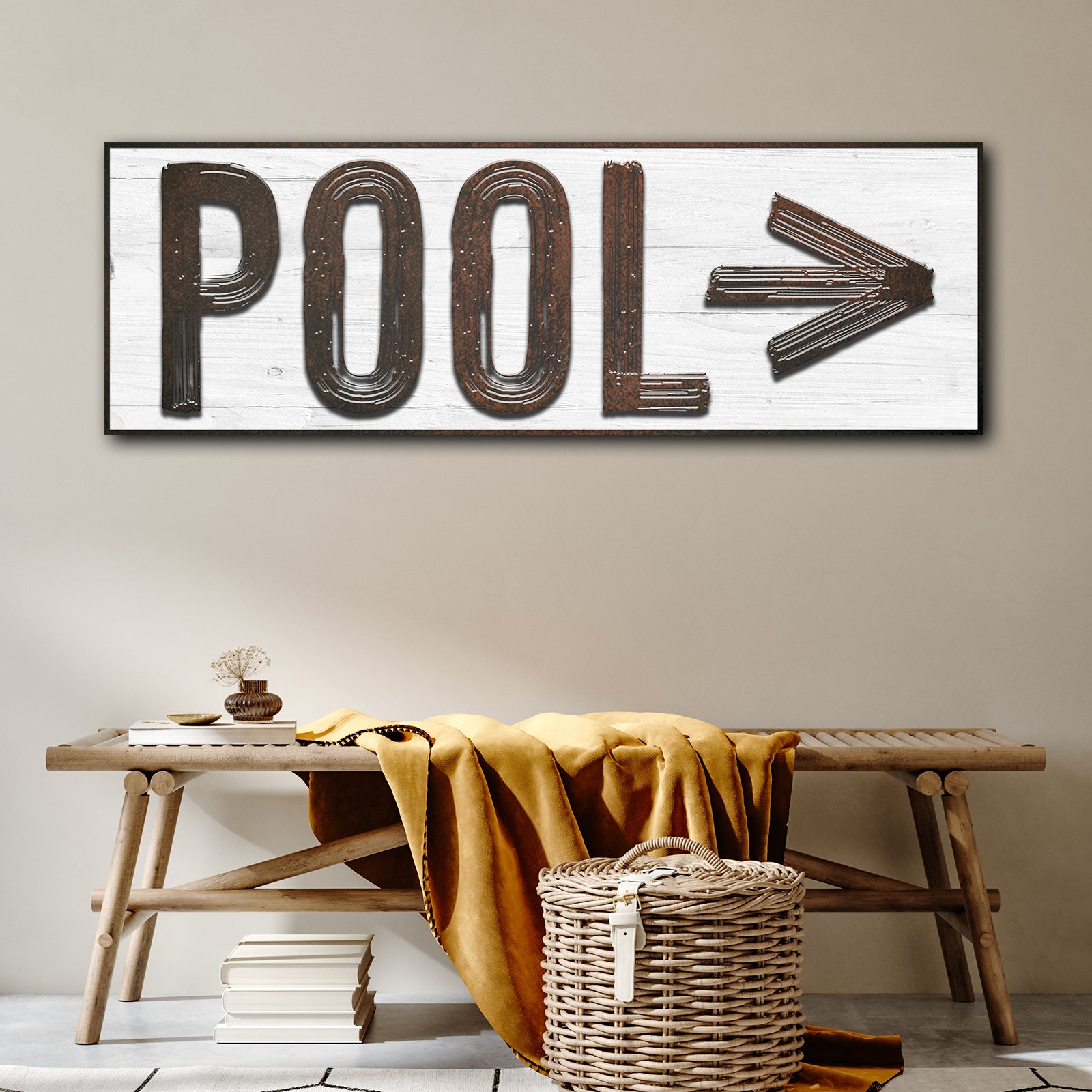 Pool Arrow Sign Style 2 - Image by Tailored Canvases