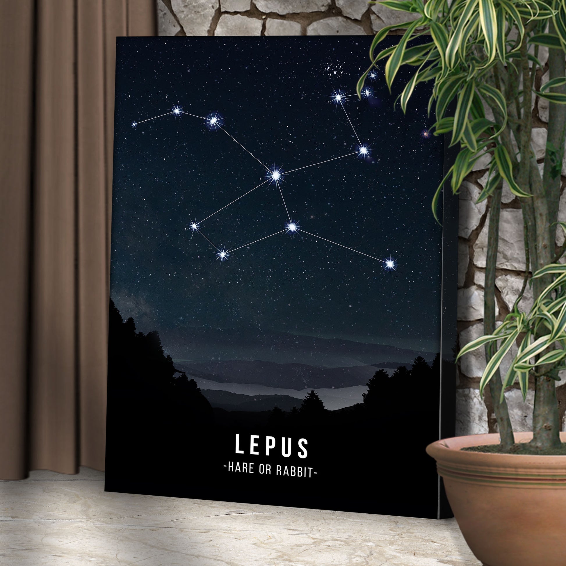 Lepus Constellation Canvas Wall Art Style 2 - Image by Tailored Canvases