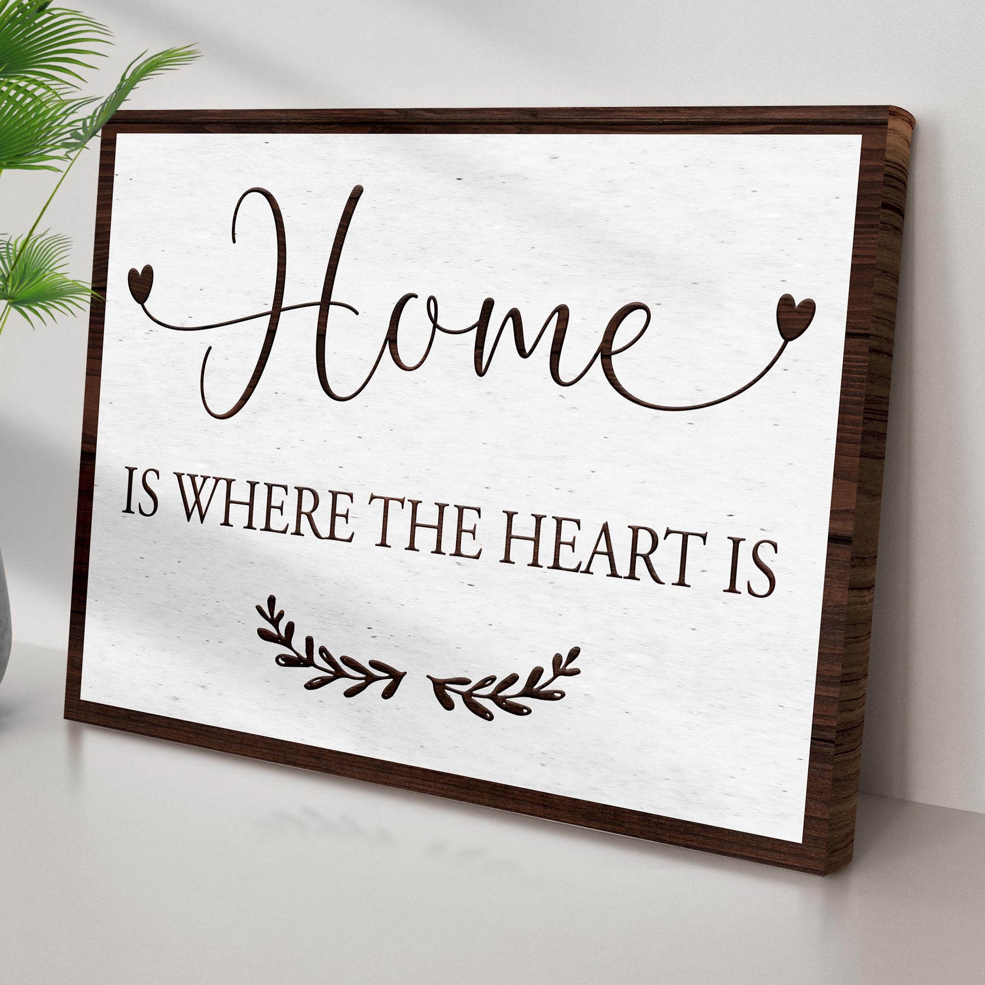 Home Is Where The Heart Is Sign II Style 2 - Image by Tailored Canvases