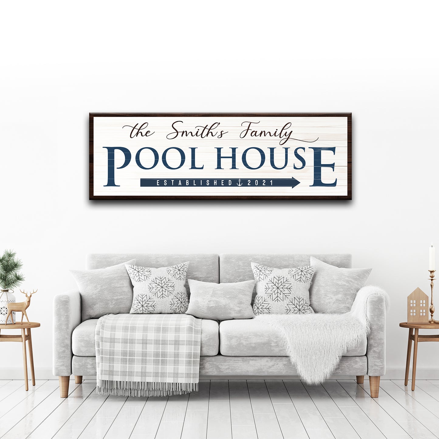 Family Pool House Sign Style 2 - Image by Tailored Canvases