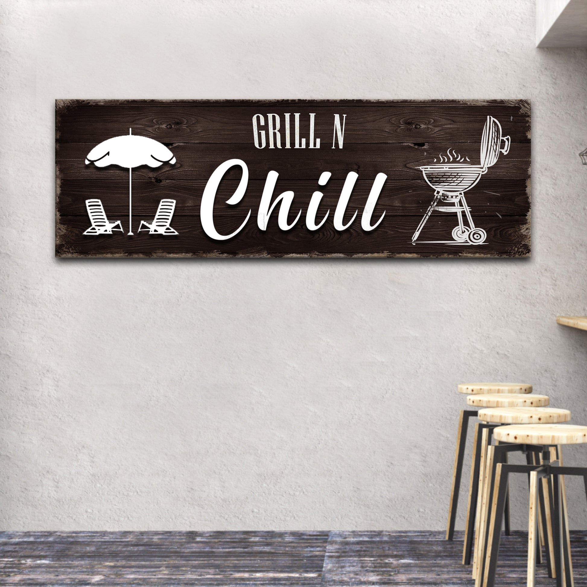 Grill N Chill Sign Style 2 - Image by Tailored Canvases