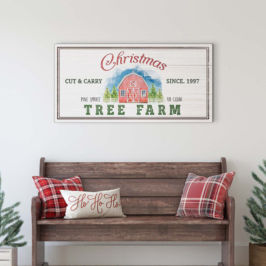 Christmas Tree Farm Sign III | Customizable Canvas - Image by Tailored Canvases