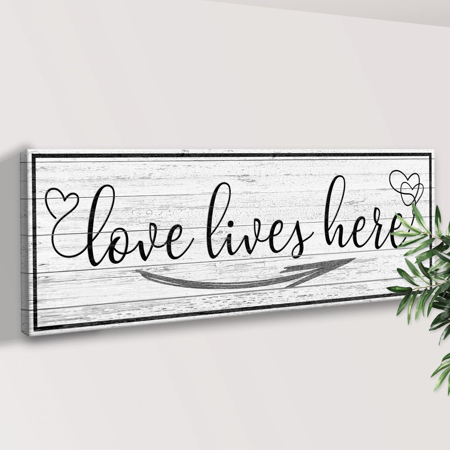 Love Lives Here Sign Style 2 - Image by Tailored Canvases