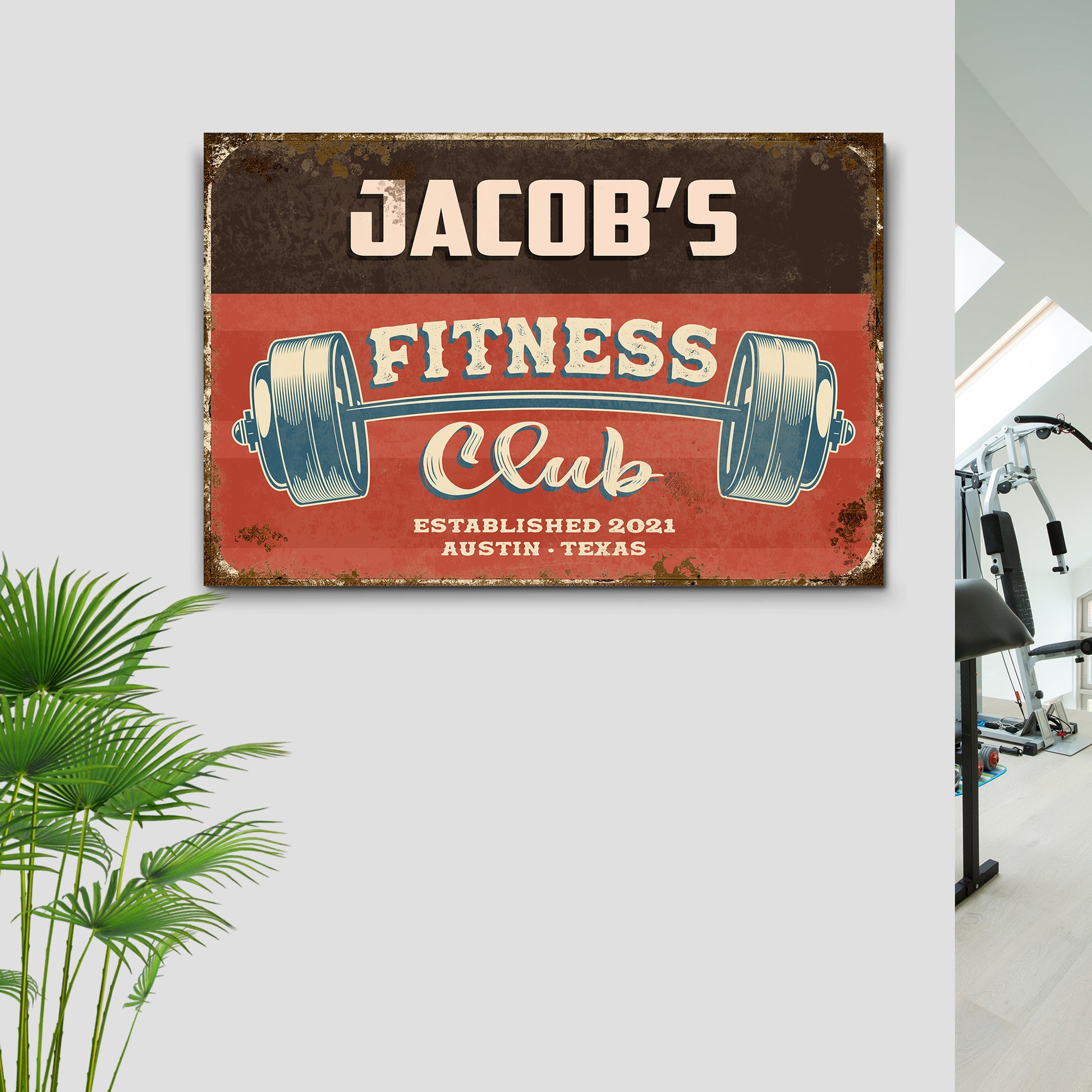 Fitness Club Sign II Style 2 - Image by Tailored Canvases