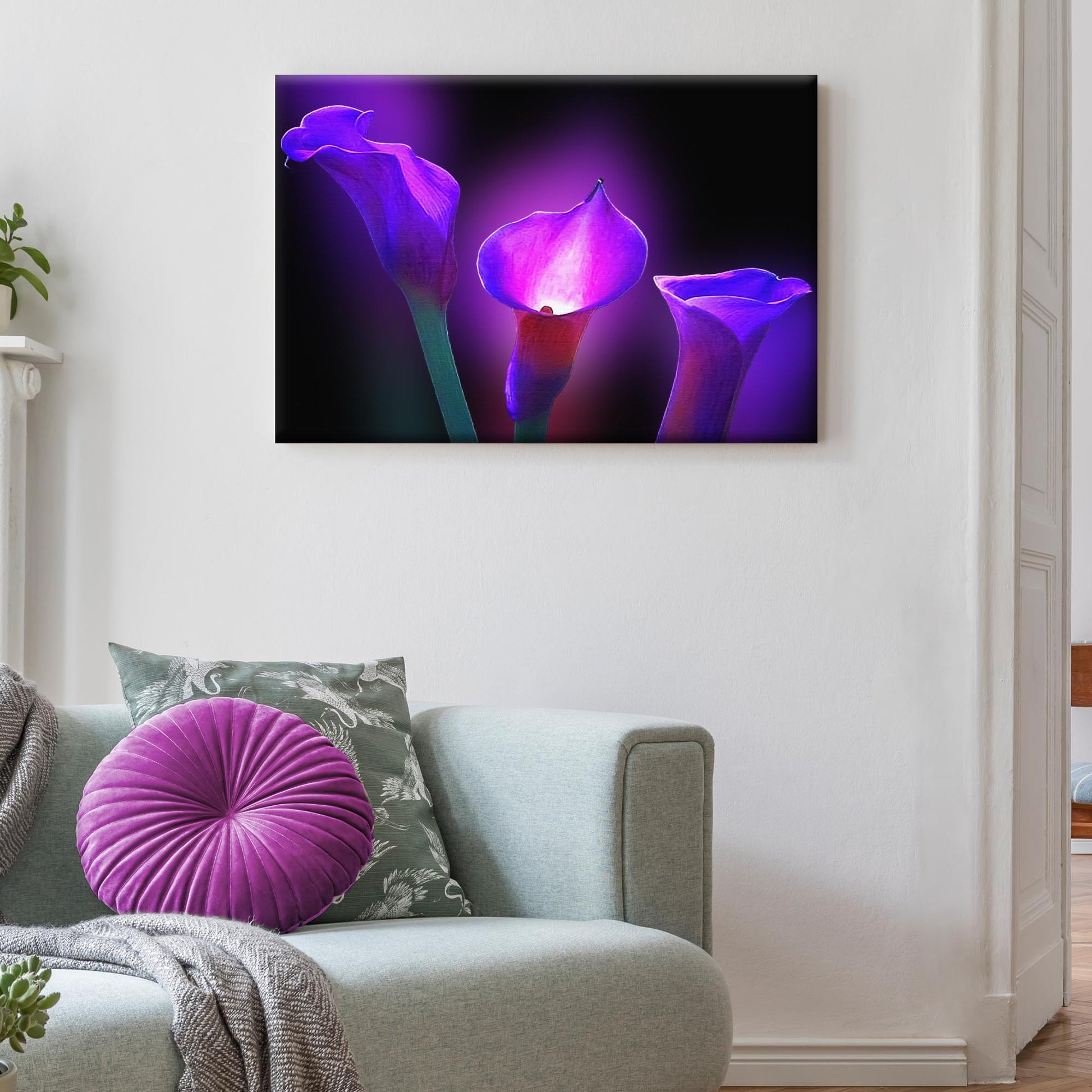 Flowers Purple Calla Lily Canvas Wall Art - Image by Tailored Canvases