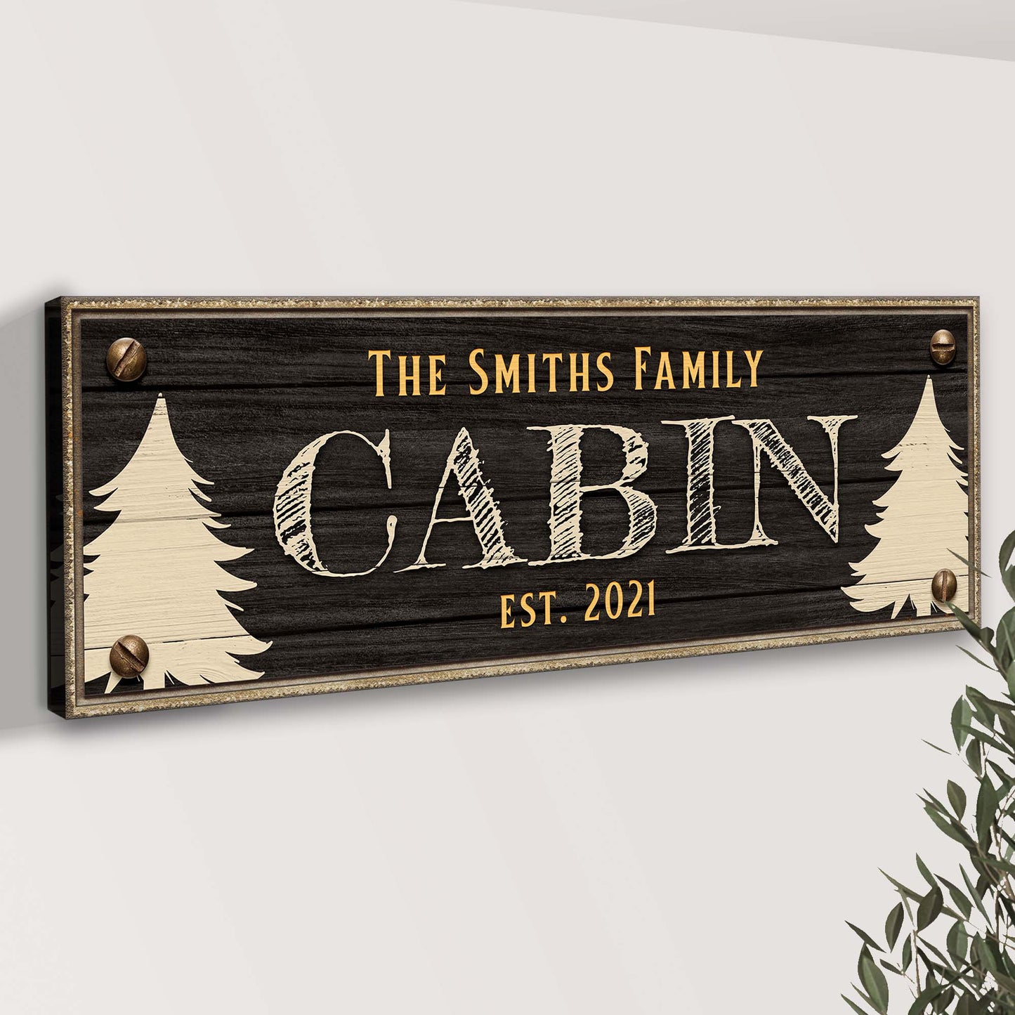Family Cabin Sign III | Customizable Canvas Style 2 - Image by Tailored Canvases