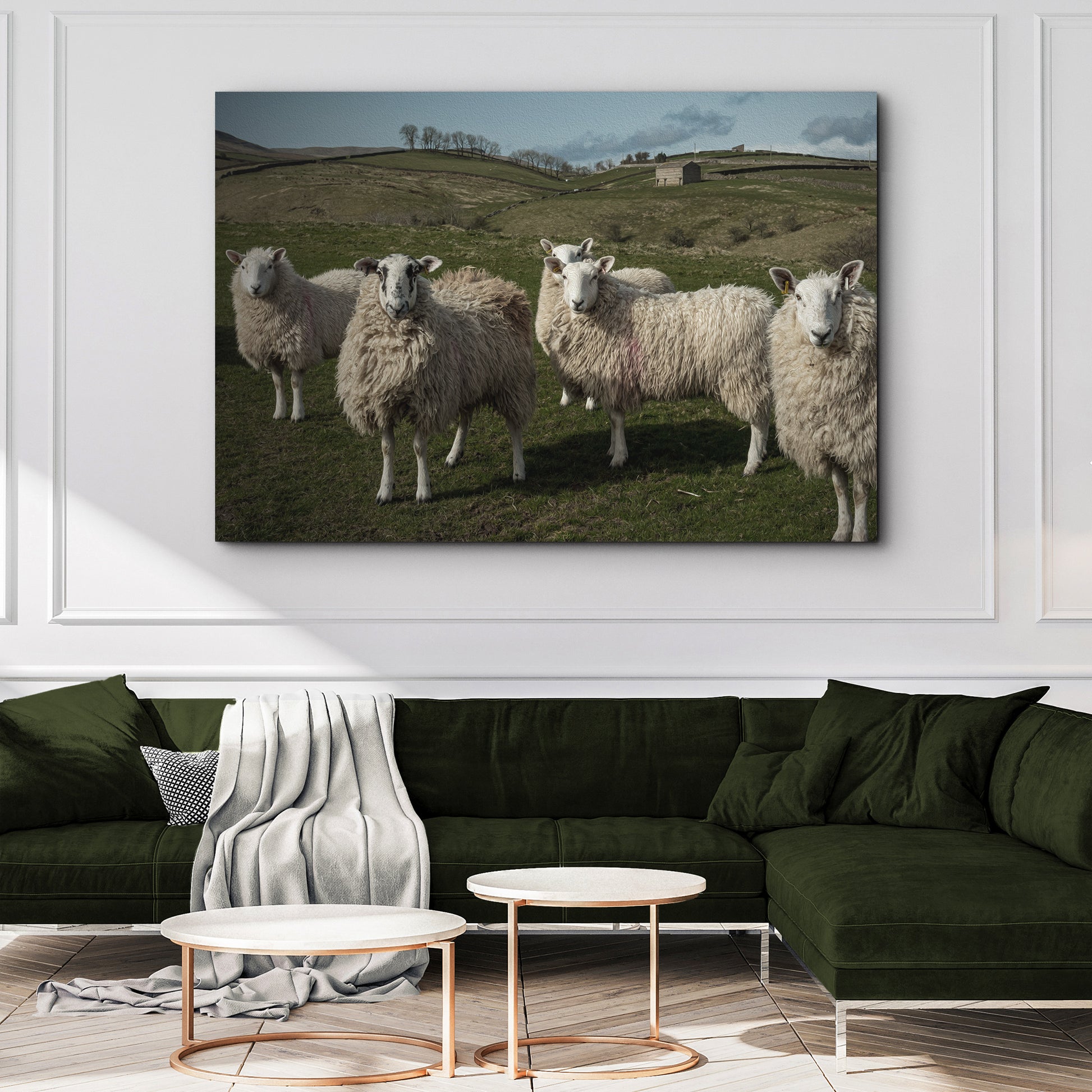 Flock Of Sheep Canvas Wall Art Style 2 - Image by Tailored Canvases