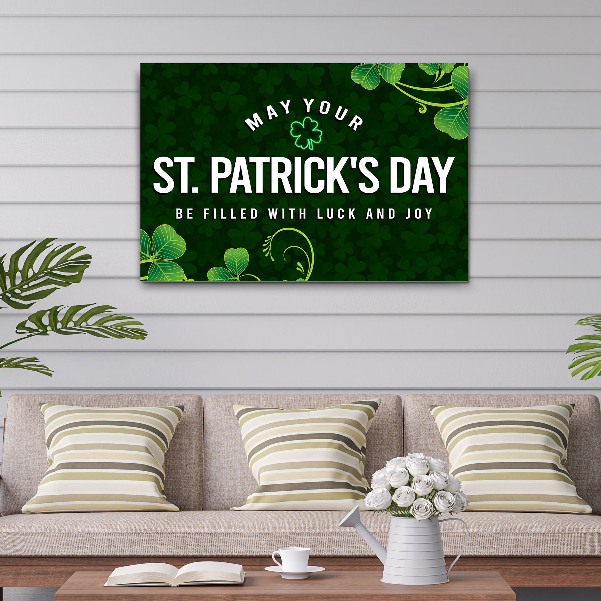 May Your St. Patrick's Day Be Filled With Luck And Joy Sign - Image by Tailored Canvases