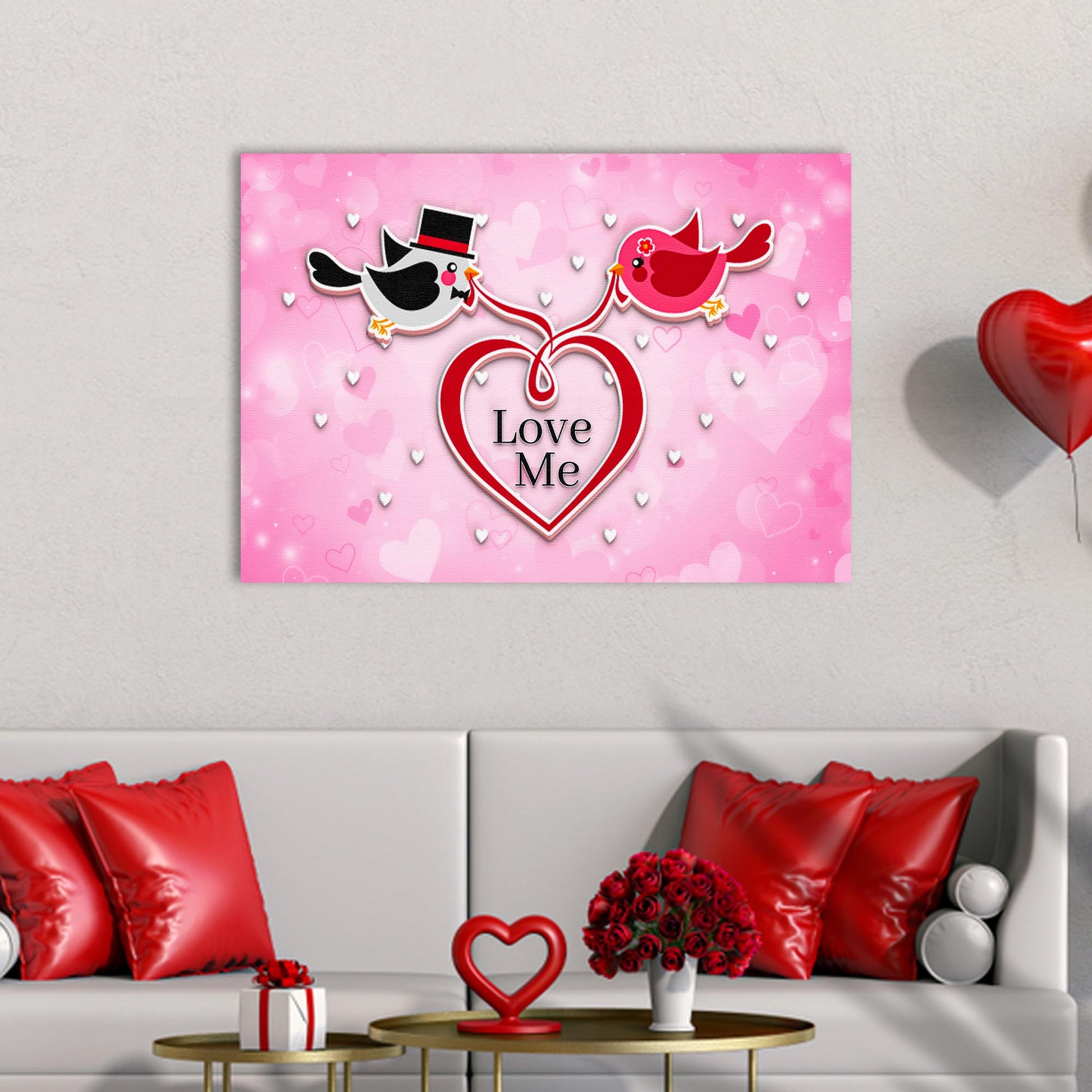 Valentine Love Me Said The Bird Sign - Image by Tailored Canvases