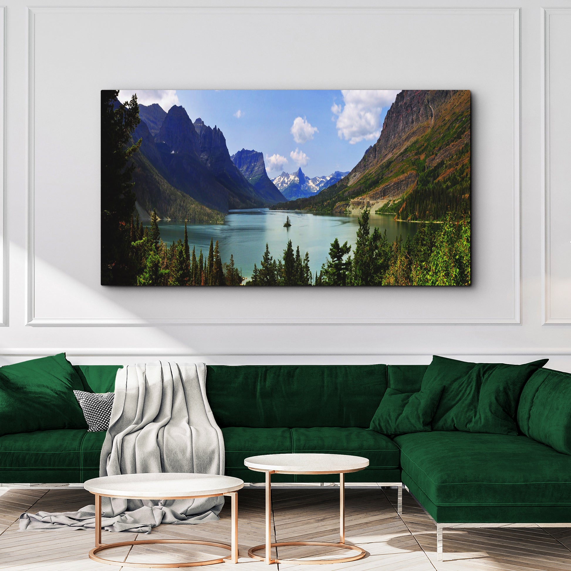 St. Mary Lake National Park Canvas Wall Art Style 2 - Image by Tailored Canvases