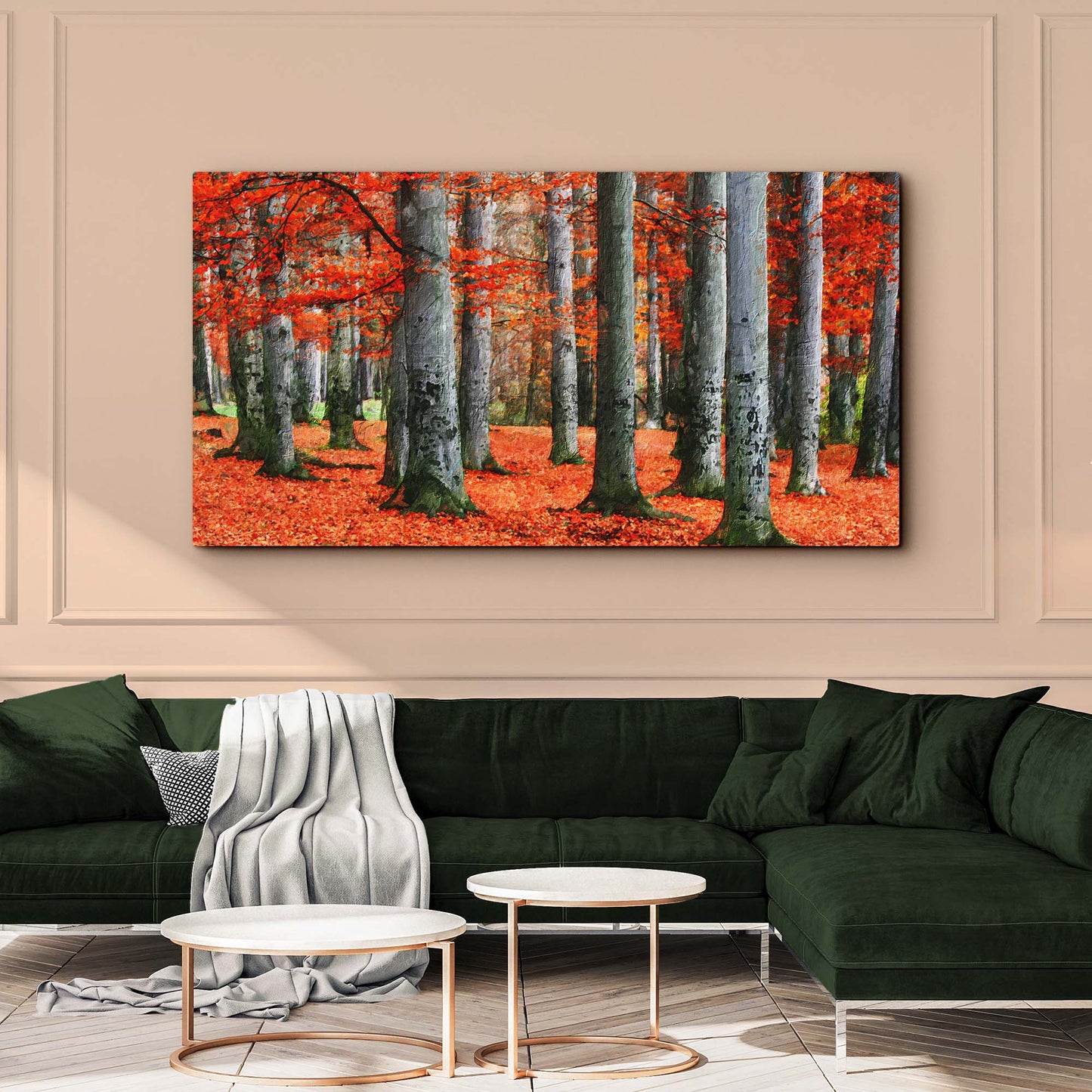 Red Beech Trees Canvas Wall Art Style 2 - Image by Tailored Canvases
