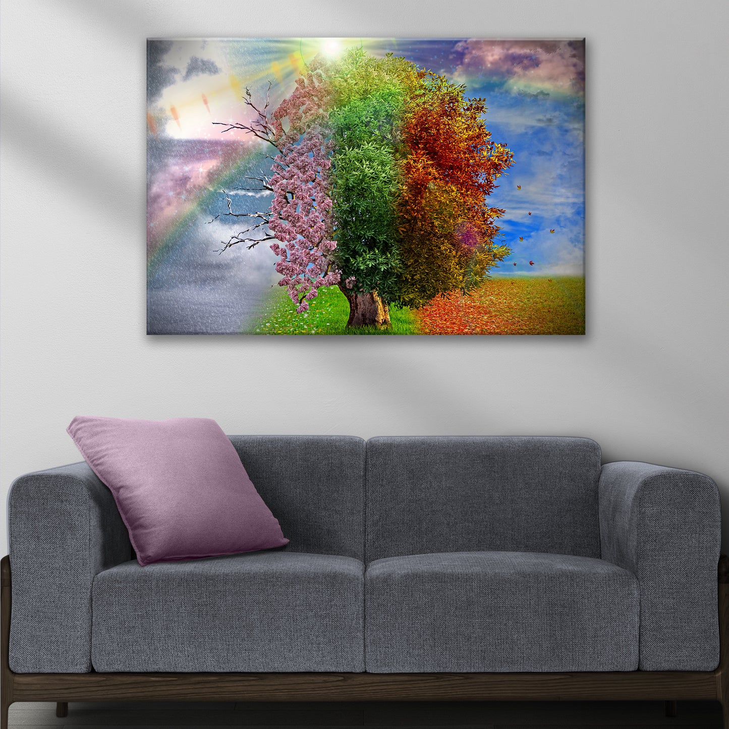 Four Seasons Of A Tree Canvas Wall Art Style 2 - Image by Tailored Canvases