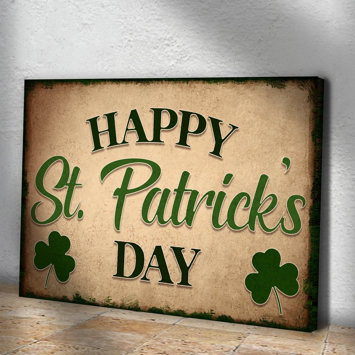 Happy St. Patrick's Day Sign Style 2 - Image by Tailored Canvases