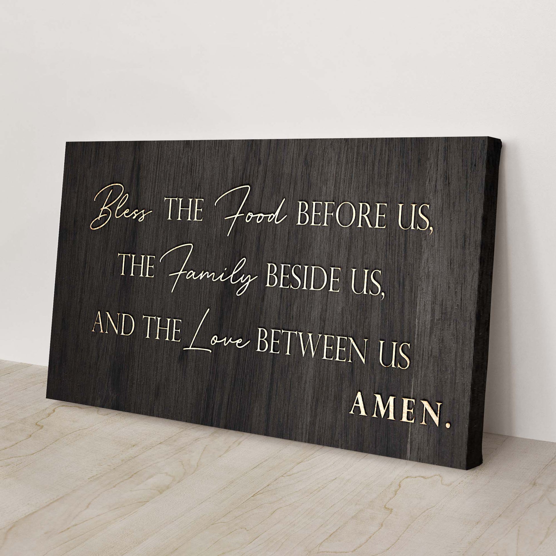 Bless The Food, Family, And Love Sign II Style 2 - Image by Tailored Canvases