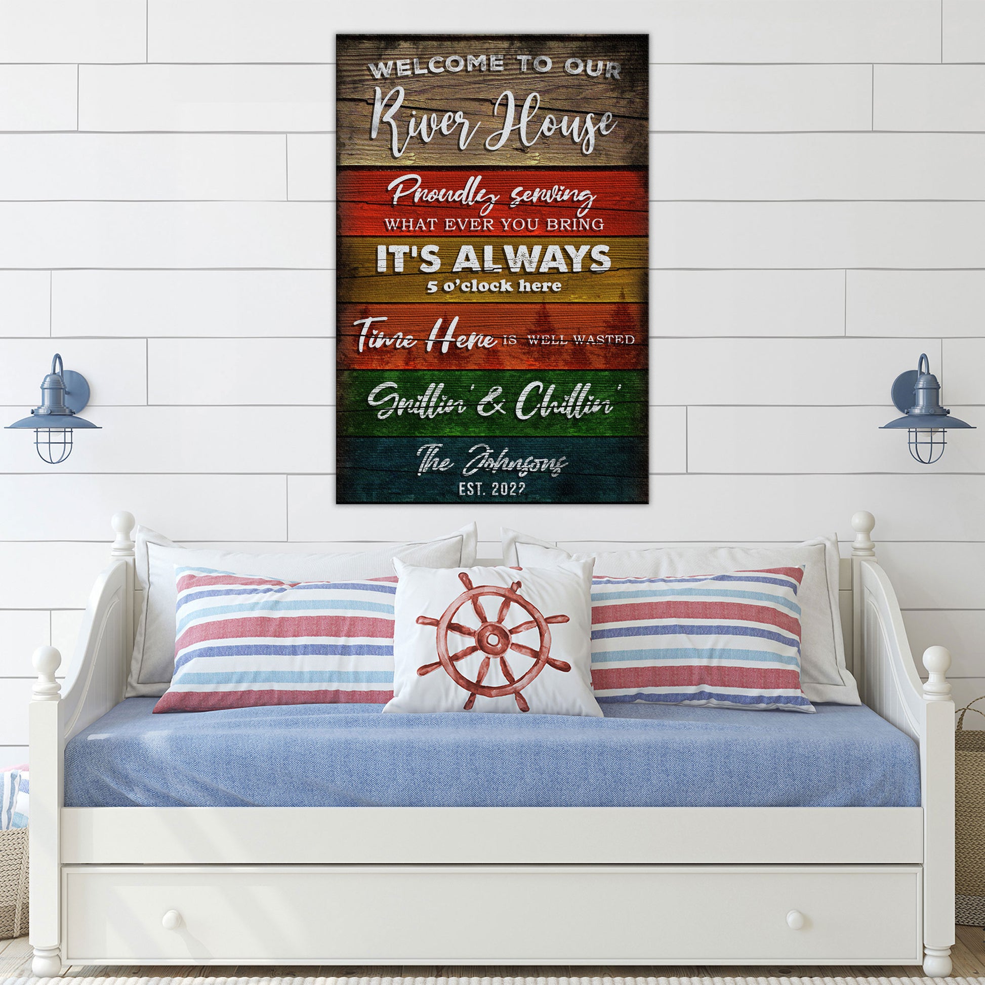 Welcome To Our River House Sign II - Image by Tailored Canvases