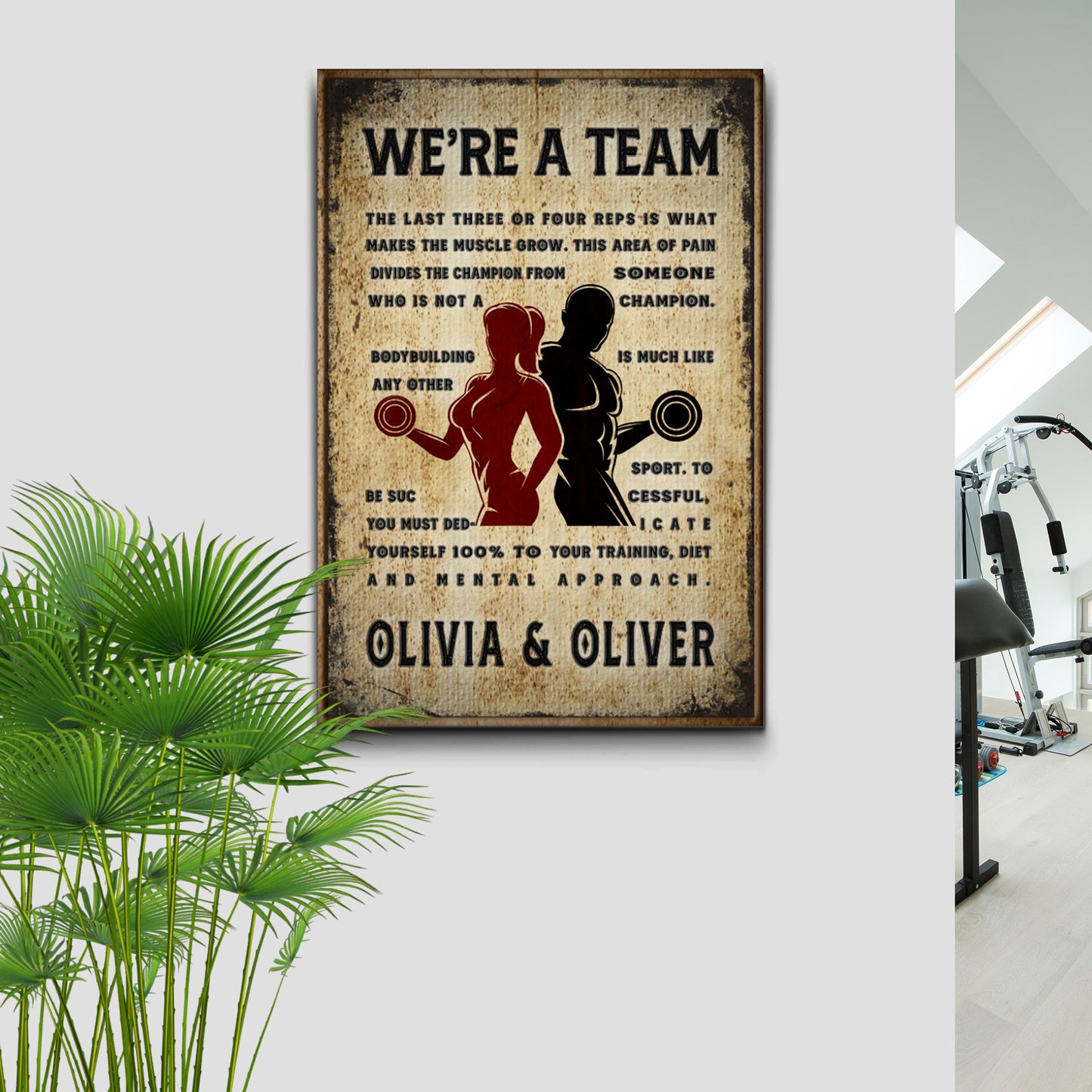 We're A Team Motivation Sign Style 2 - Image by Tailored Canvases