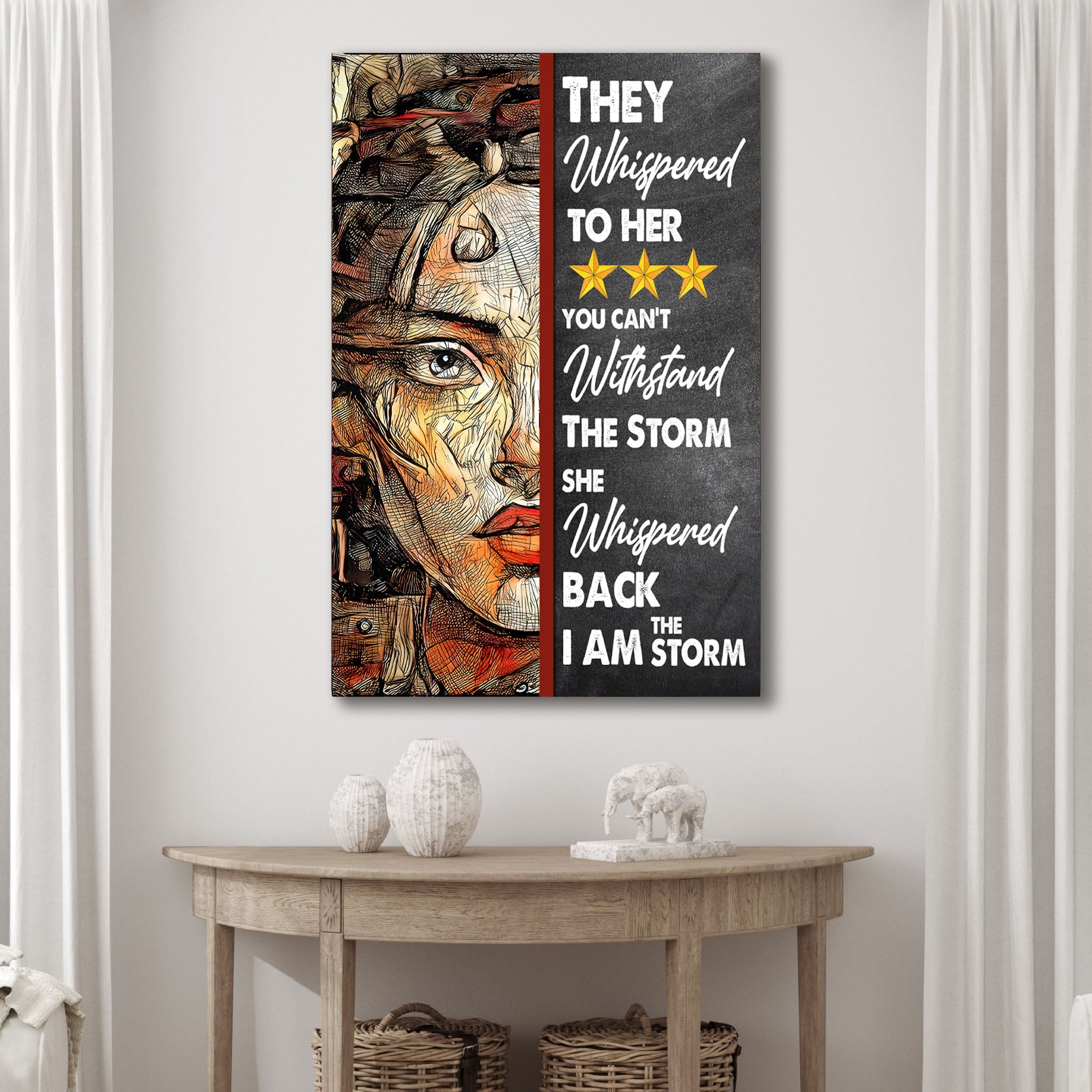 I Am The Storm Sign IV Style 2 - Image by Tailored Canvases