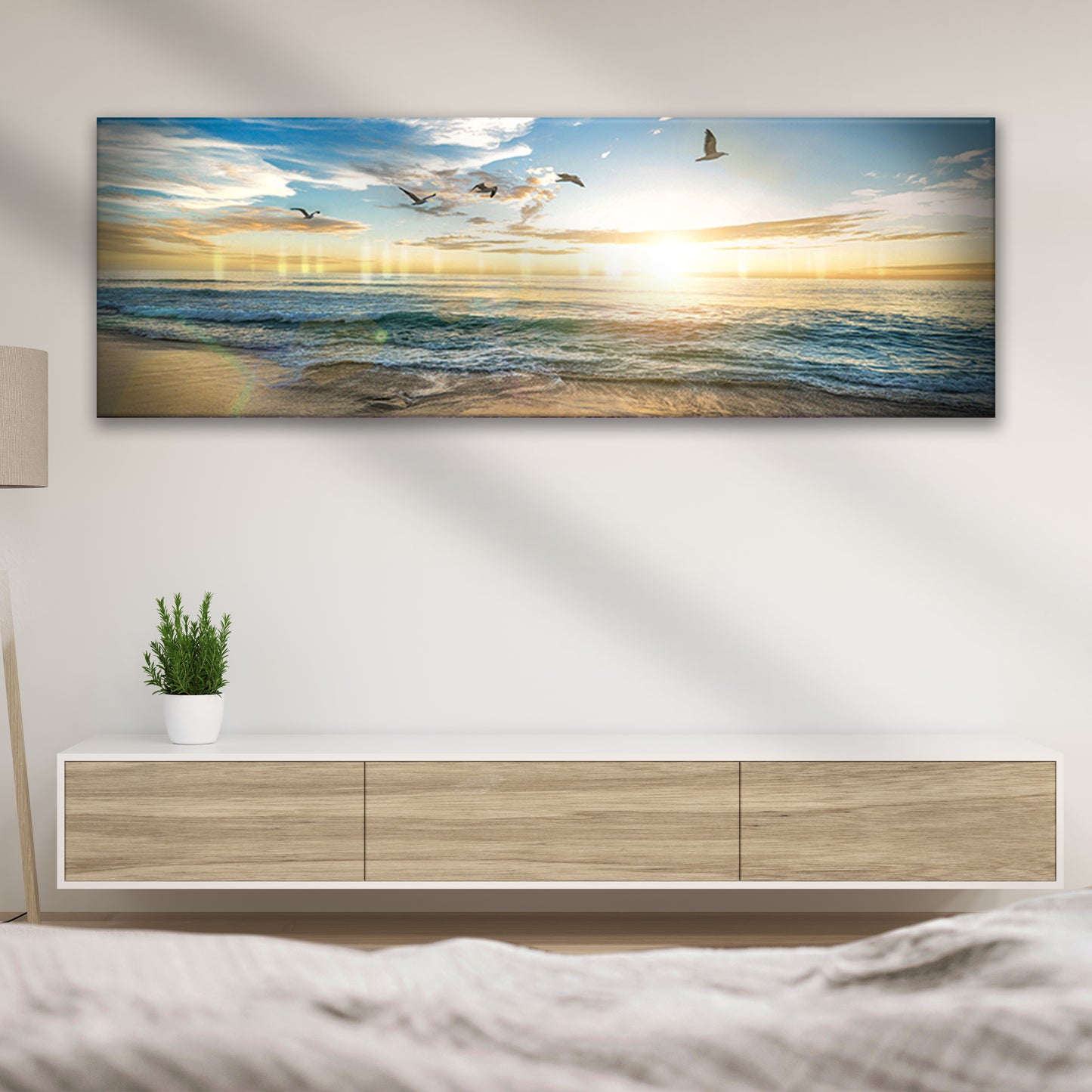 Gulf Coast At Sunset Canvas Wall Art Style 2 - Image by Tailored Canvases