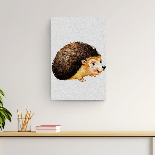 Animals Forest Hedgehog Portrait Canvas Wall Art Style 2 - Image by Tailored Canvases