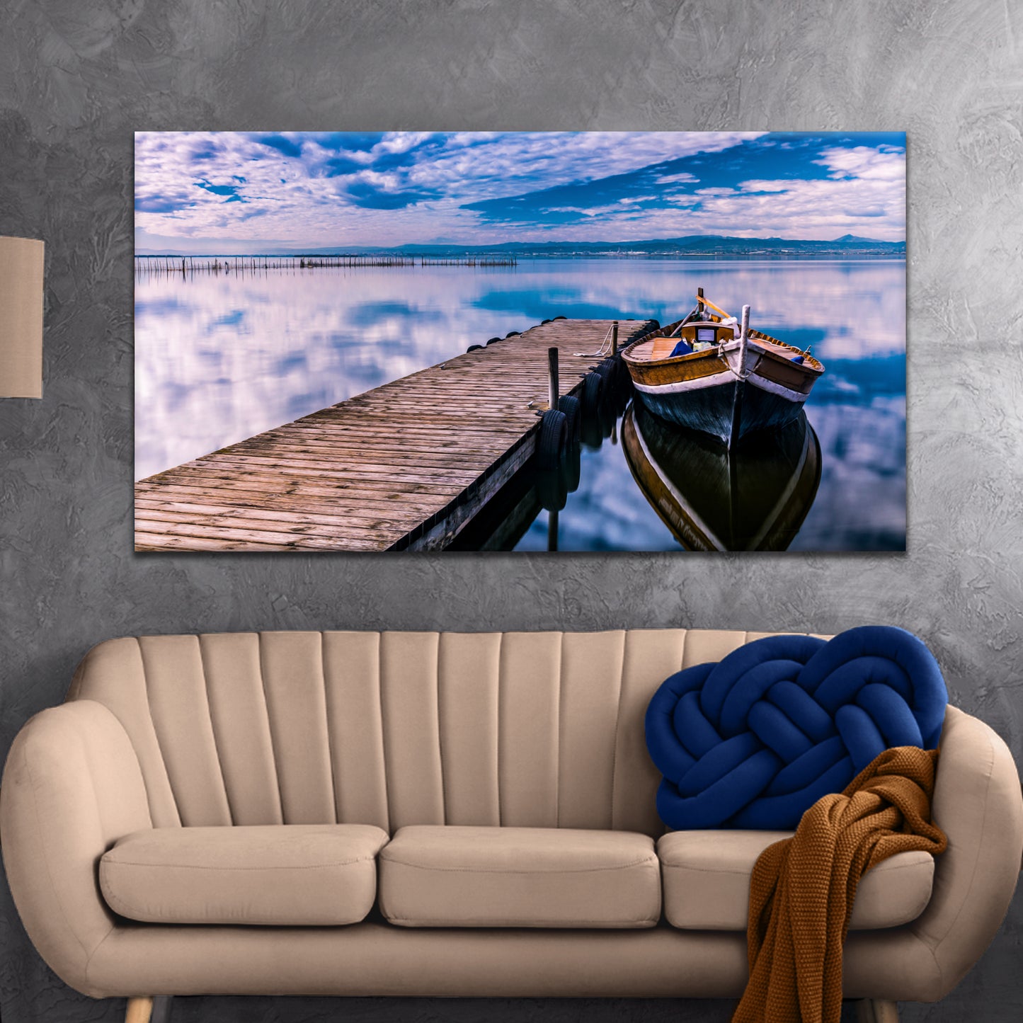 Boat Seascape Canvas Wall Art Style 2 - Image by Tailored Canvases