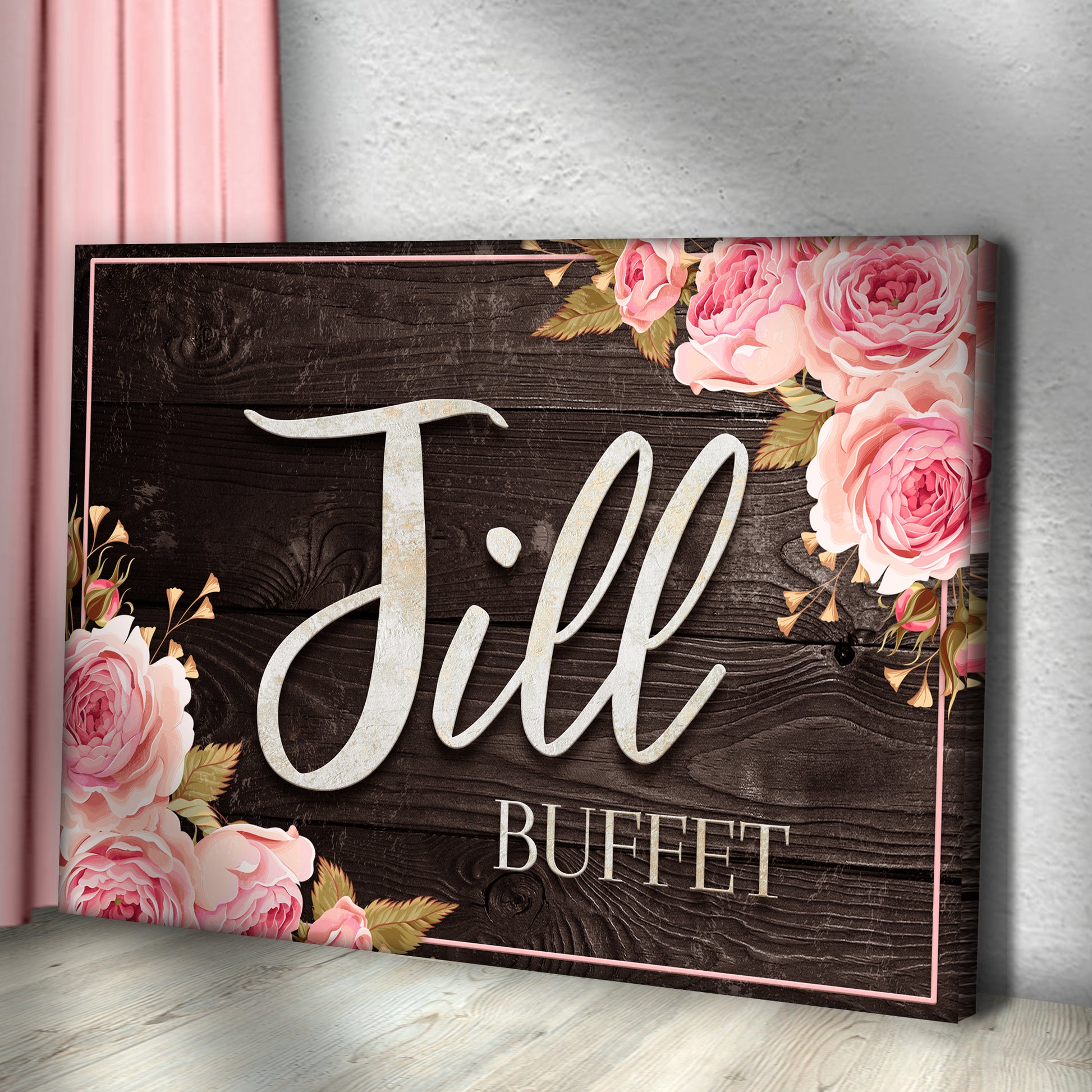 Floral 3D Kids Room Sign Style 2 - Image by Tailored Canvases