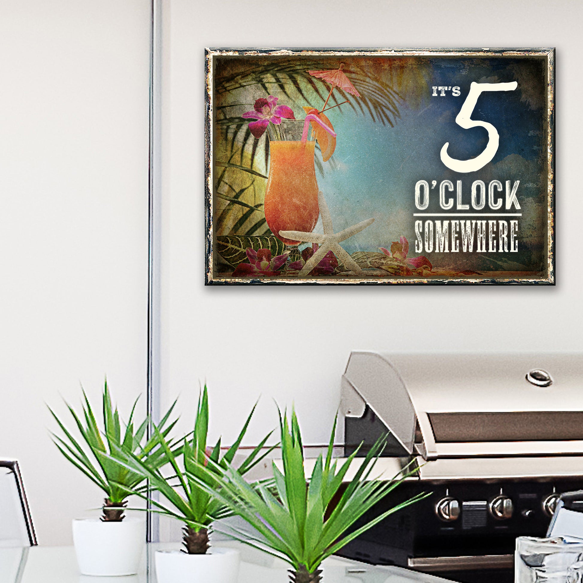 It's 5 O'Clock Somewhere Sign Style 2 - Image by Tailored Canvases