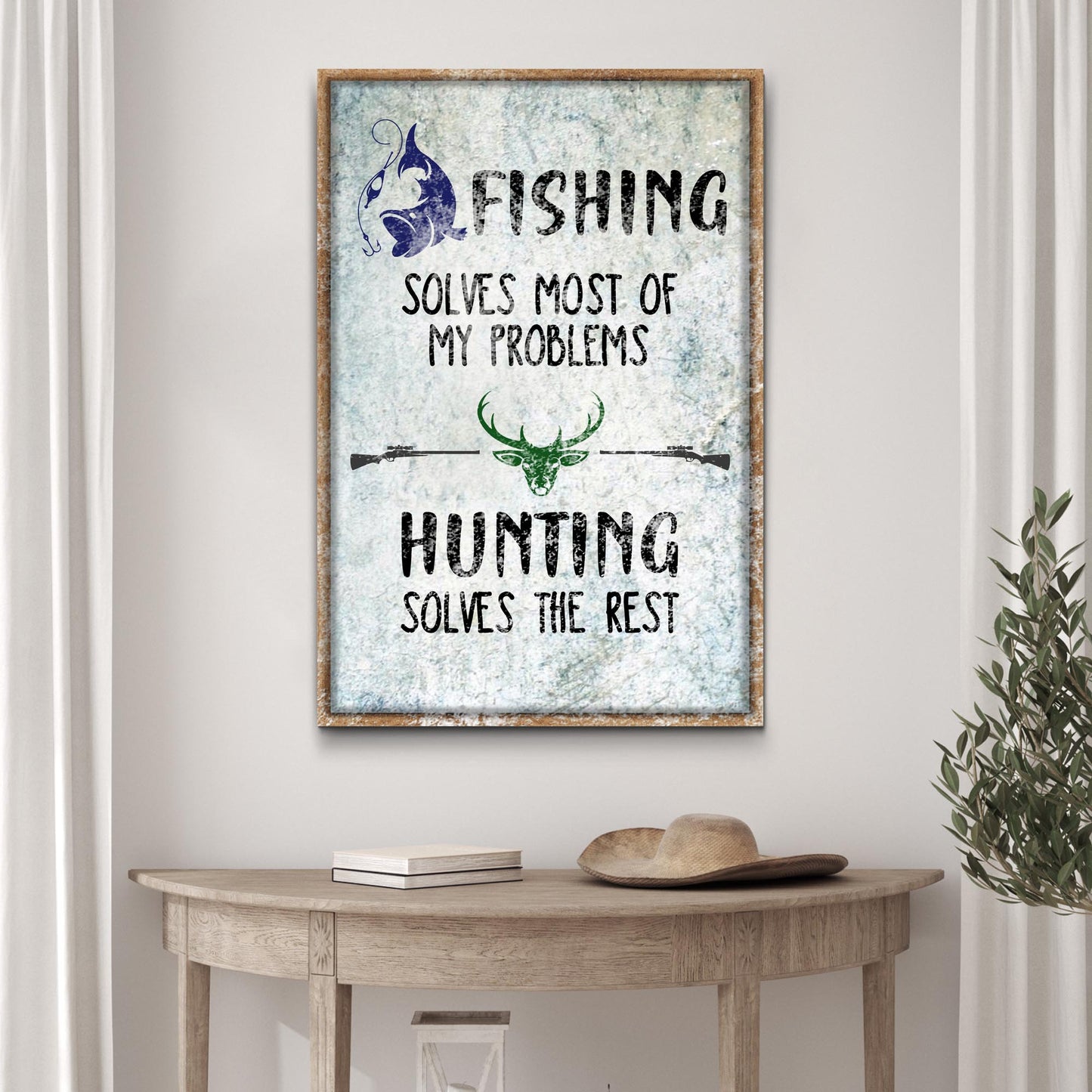 Fishing And Hunting Sign Style 2 - Image by Tailored Canvases